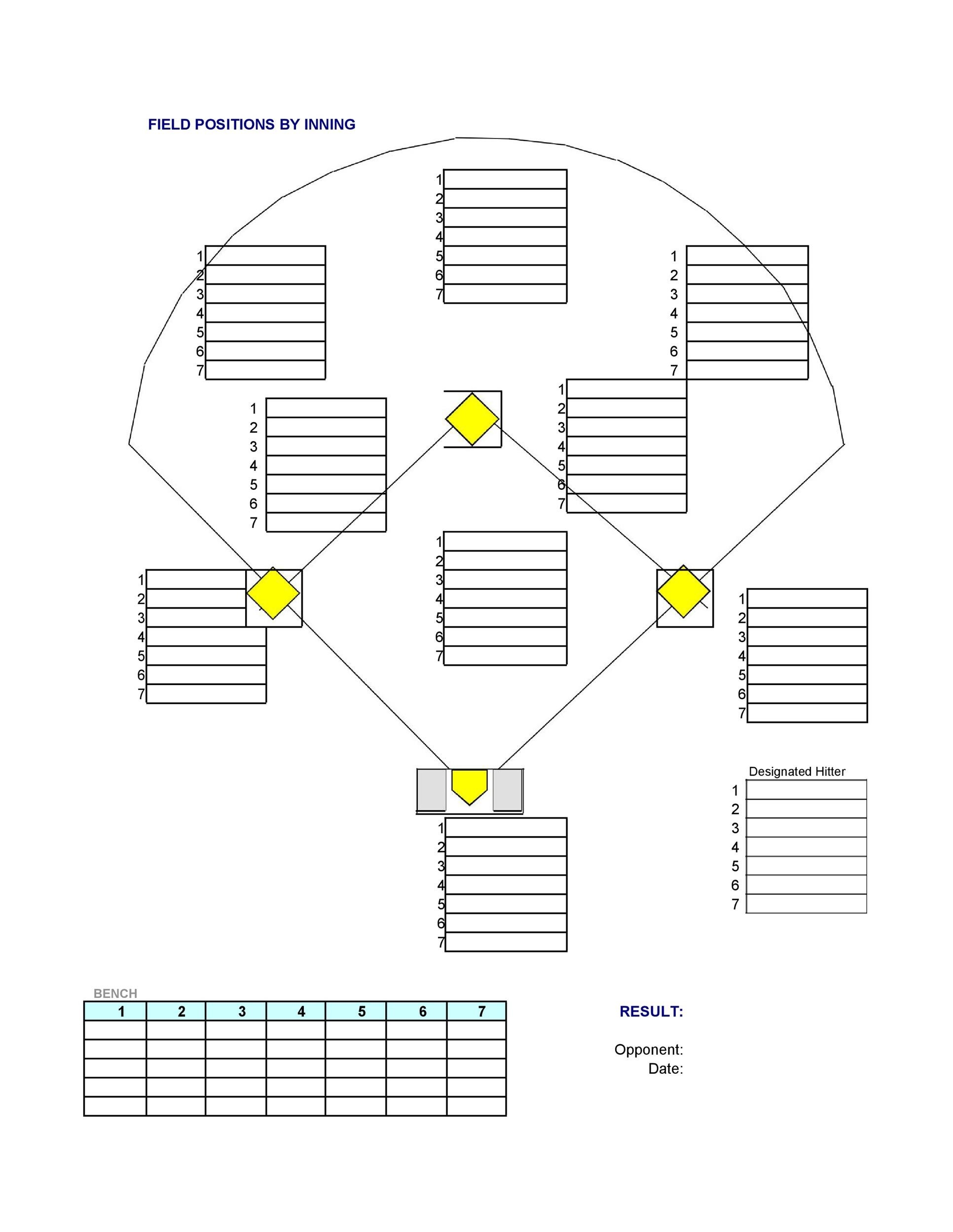 Baseball Field Template Printable