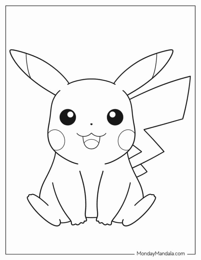 Printable Pikachu Face Template