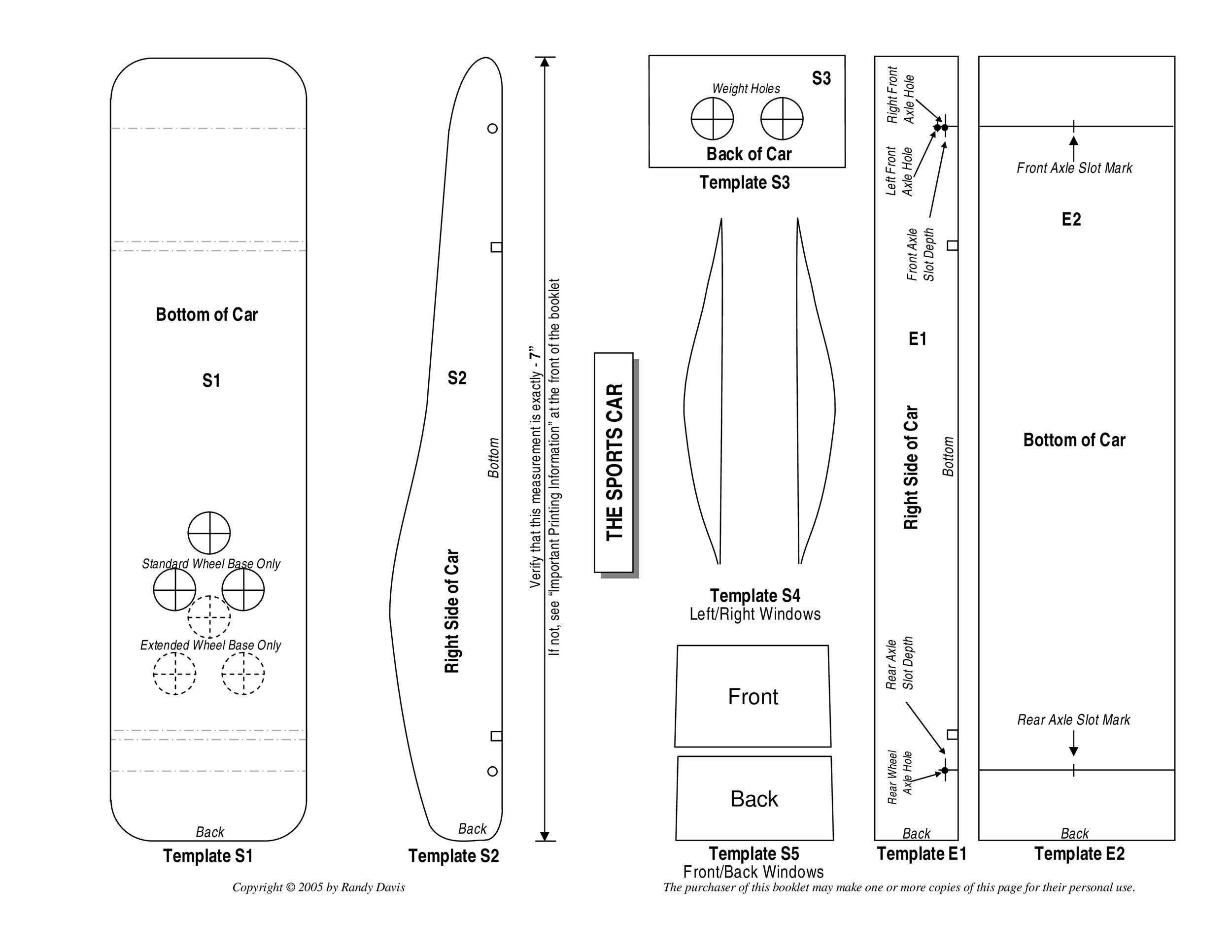 Printable Shark Pinewood Derby Car Template