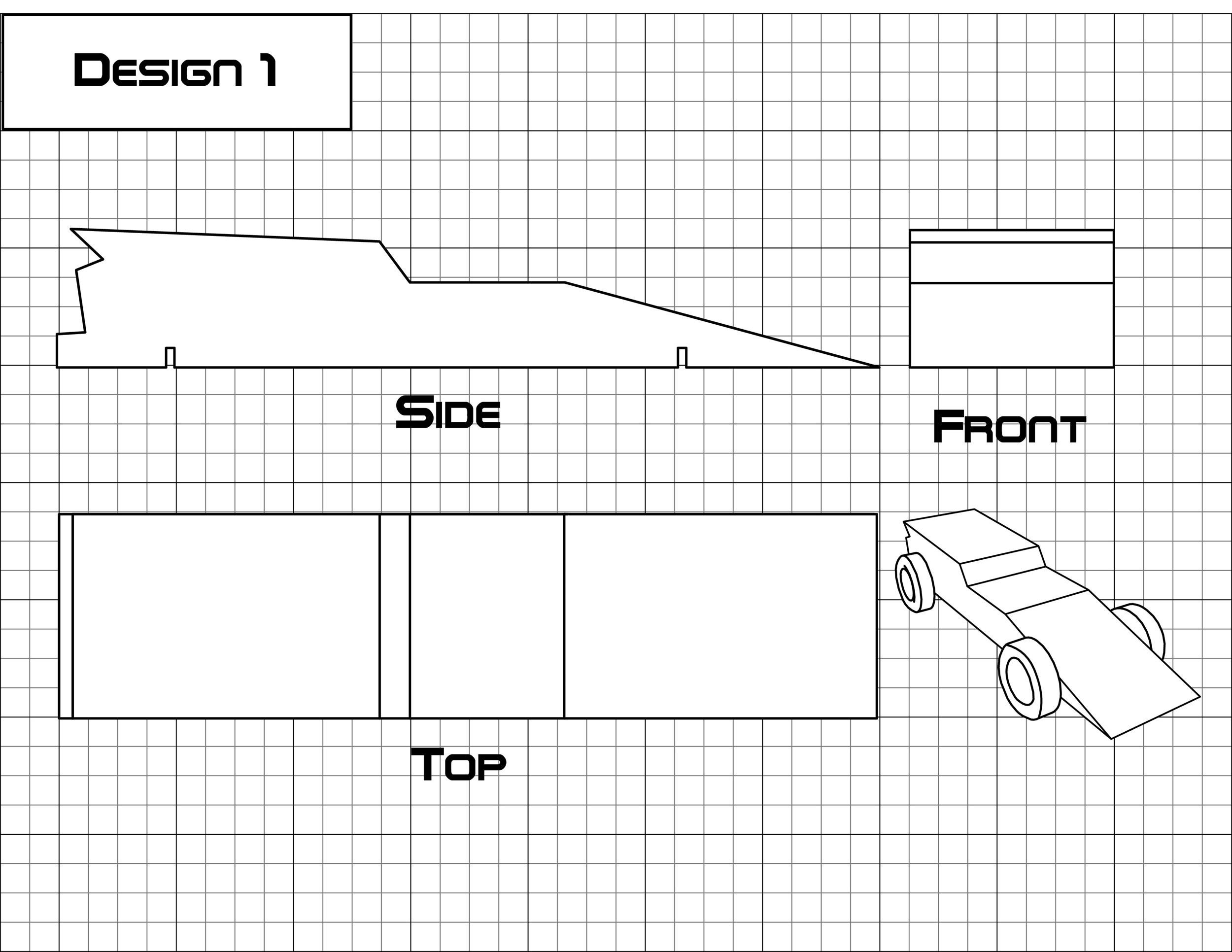 Printable Pinewood Derby Wedge Template