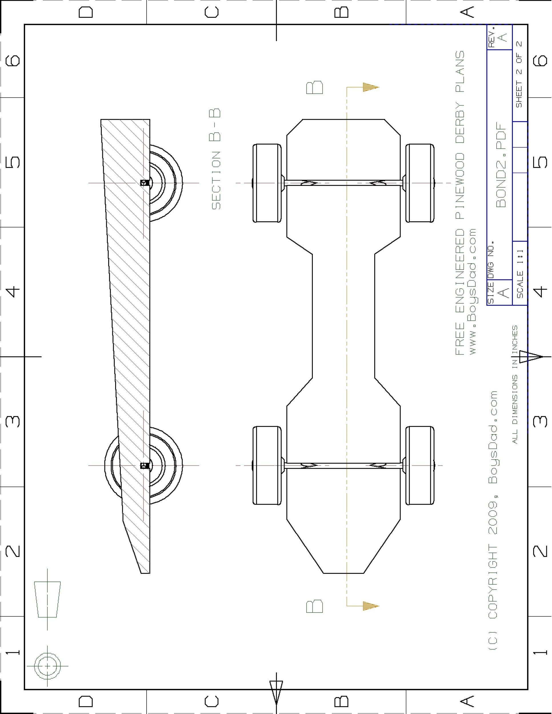 Printable Fast Pinewood Derby Car Templates