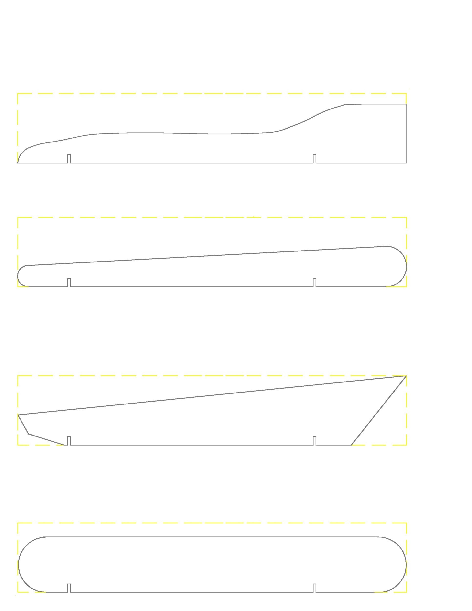 Printable Fast Pinewood Derby Car Templates