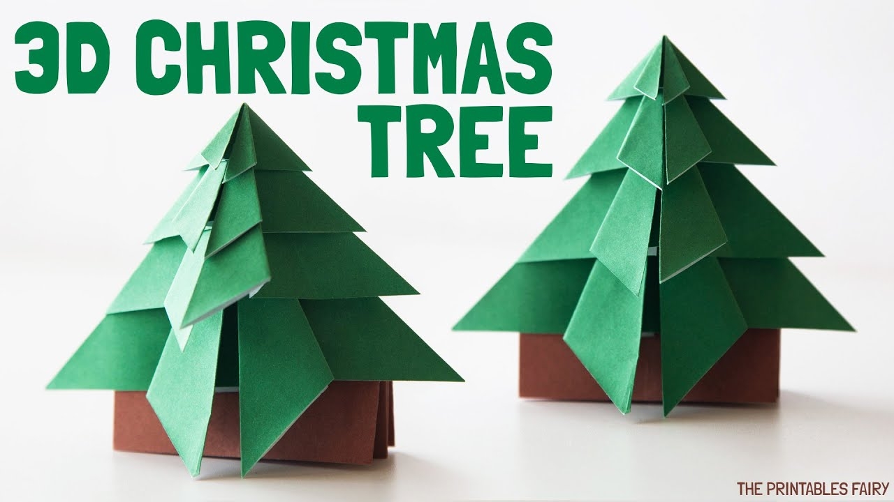 Free Printable 3D Christmas Tree Template