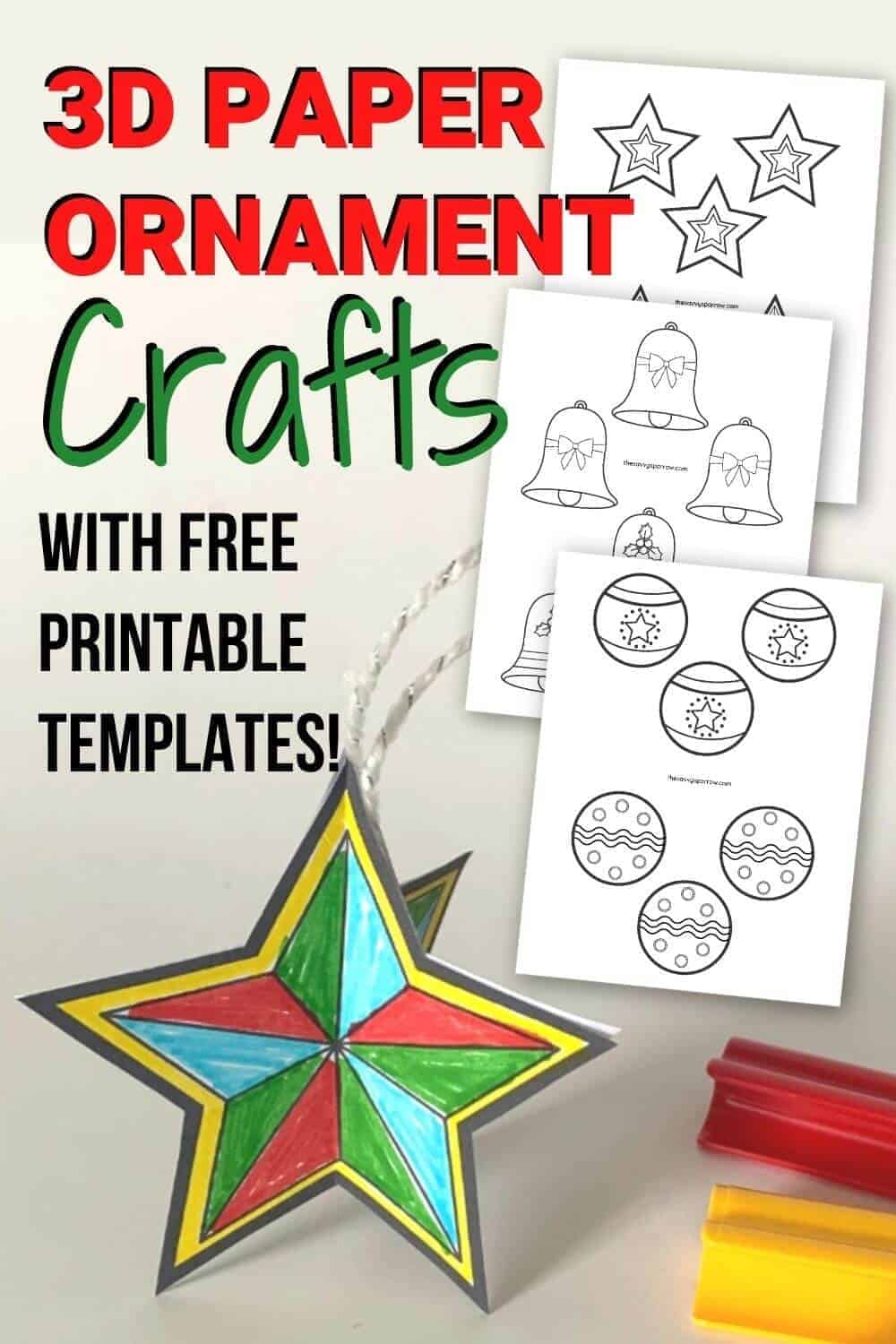 Free Printable 3D Christmas Ornament Template