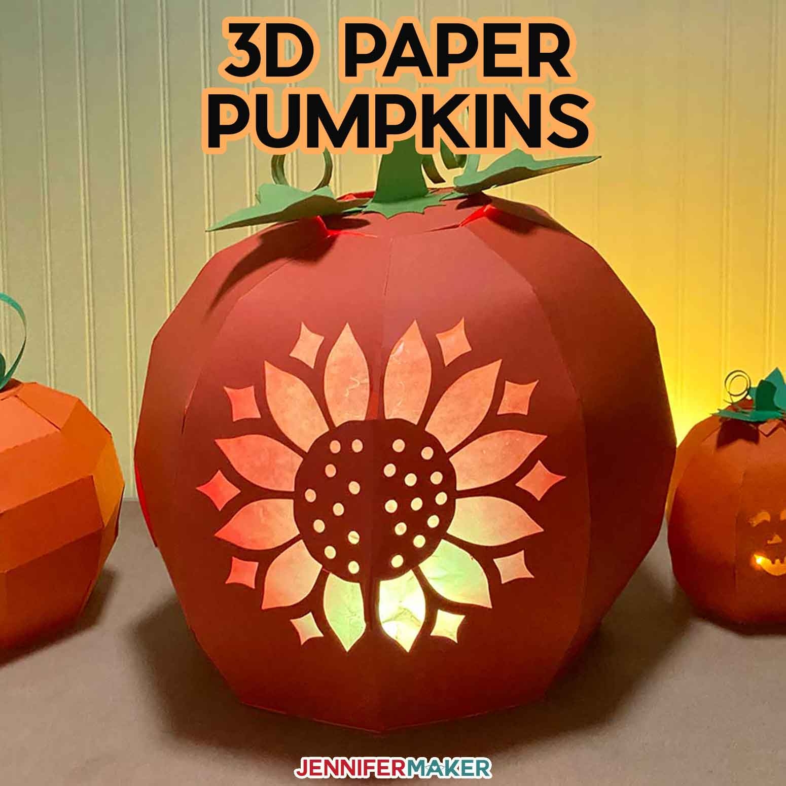Printable 3D Paper Pumpkin Templates