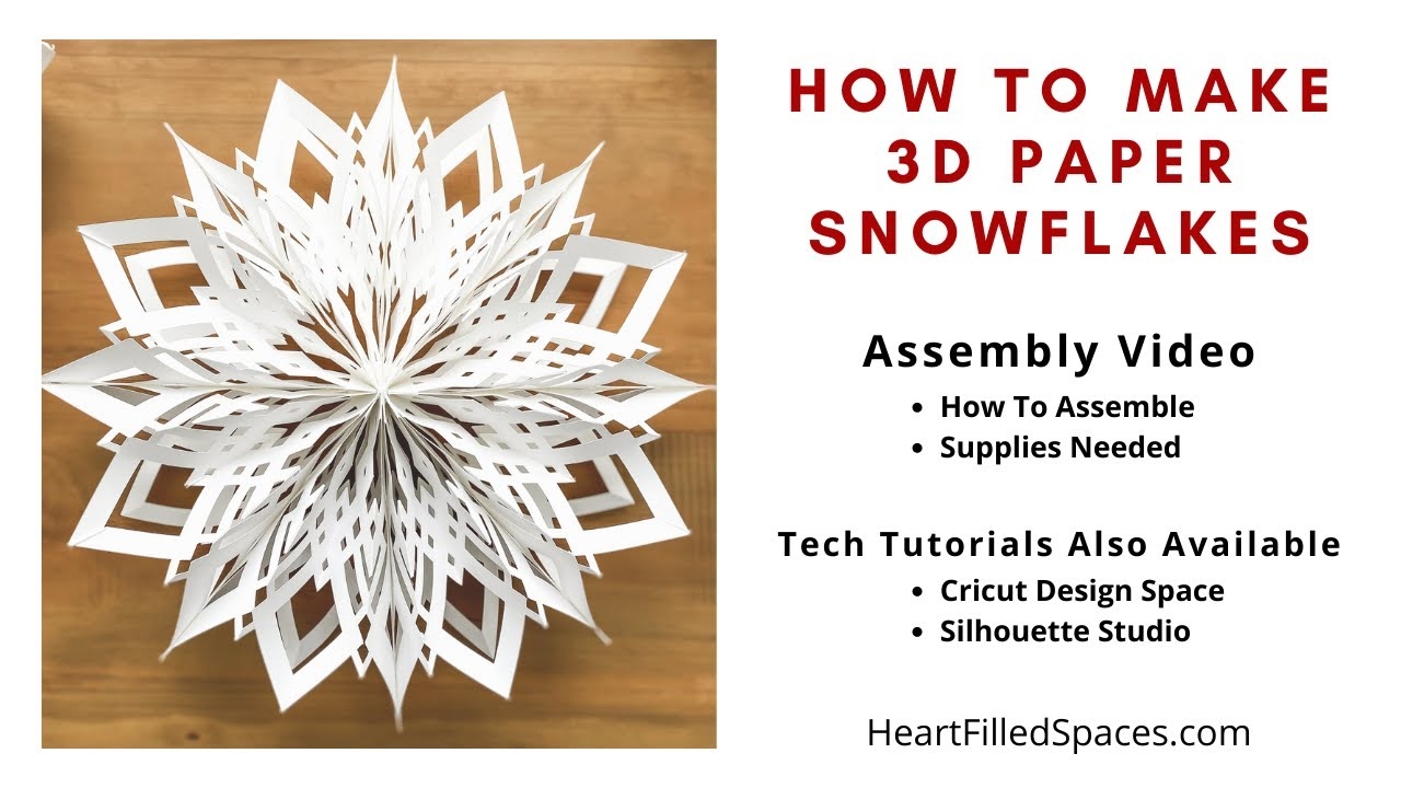 3D Snowflake Template Printable