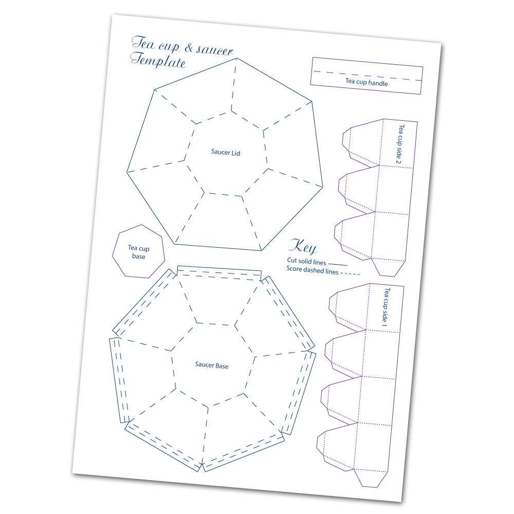 Free Printable 3D Tea Cup Template