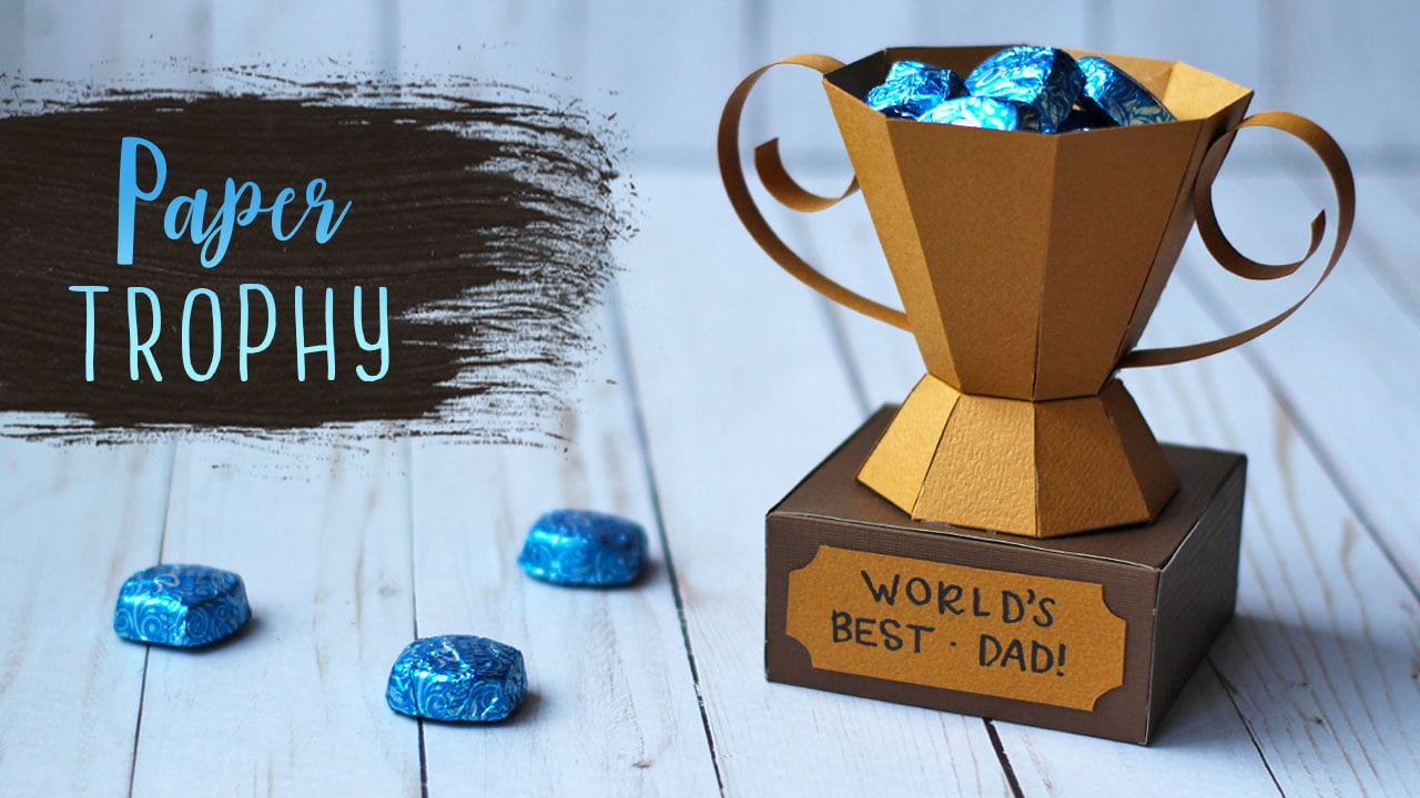 3D Paper Trophy Treat Holder For Father s Day EssyJae