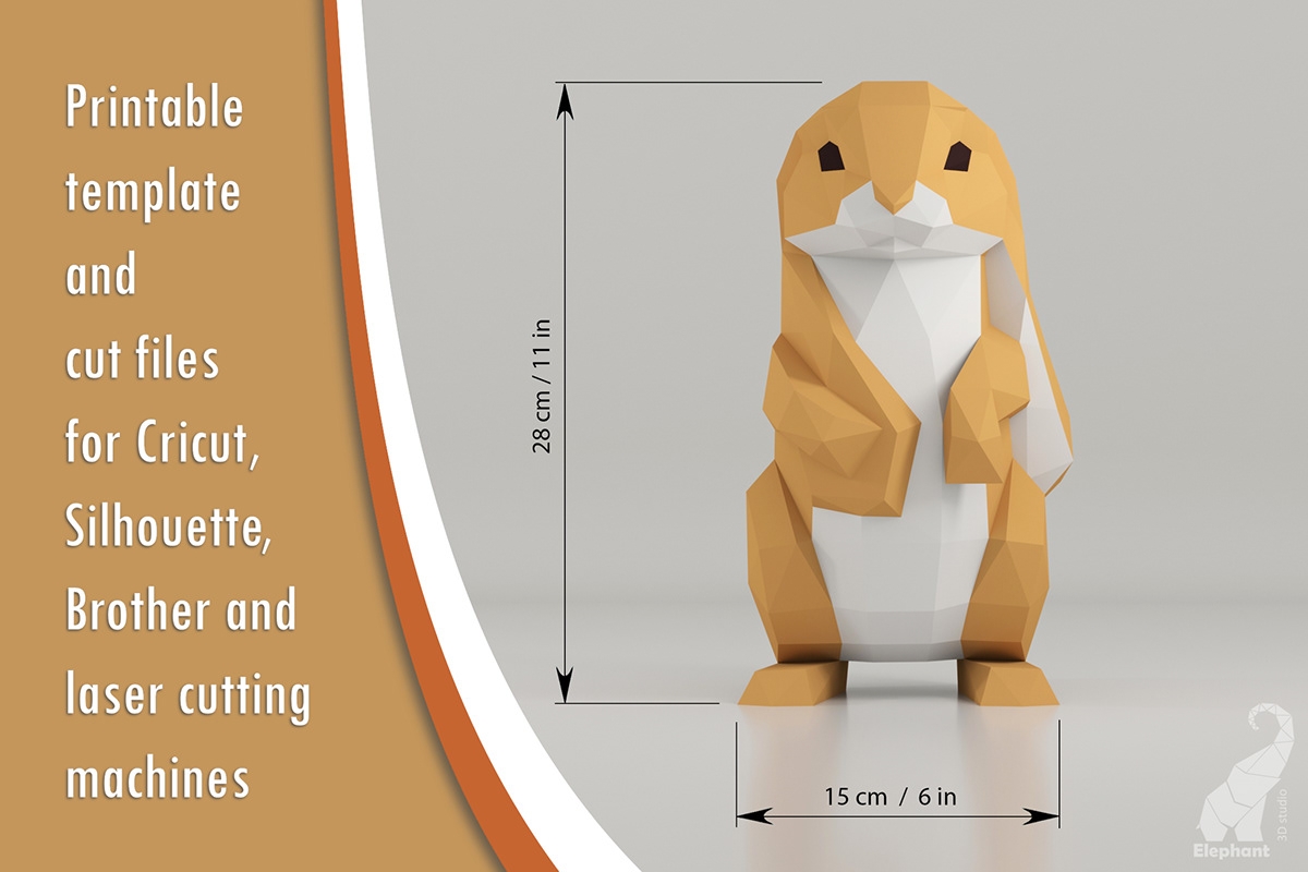 Printable 3D Paper Animals Templates