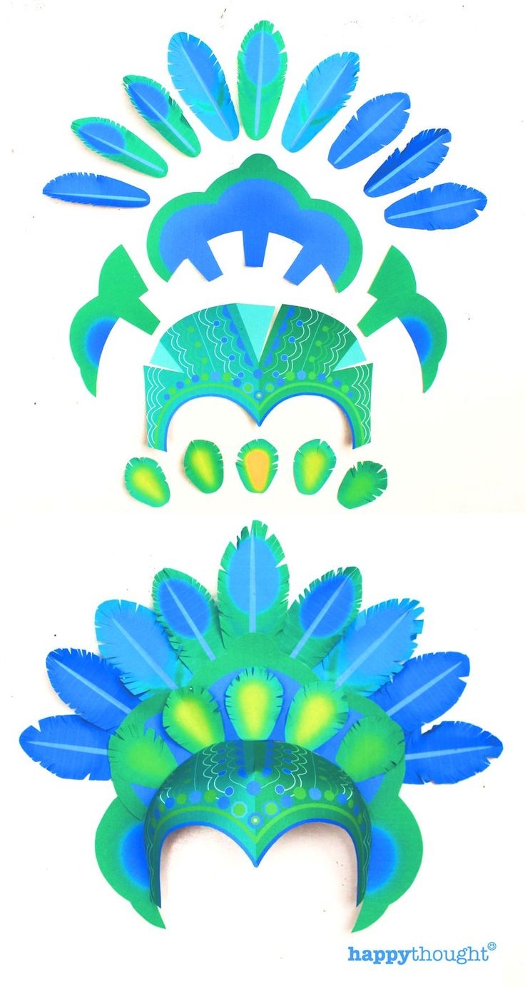 4 Printable Carnival Headpiece Templates Carnival Crafts Brazil Carnival Diy Costumes