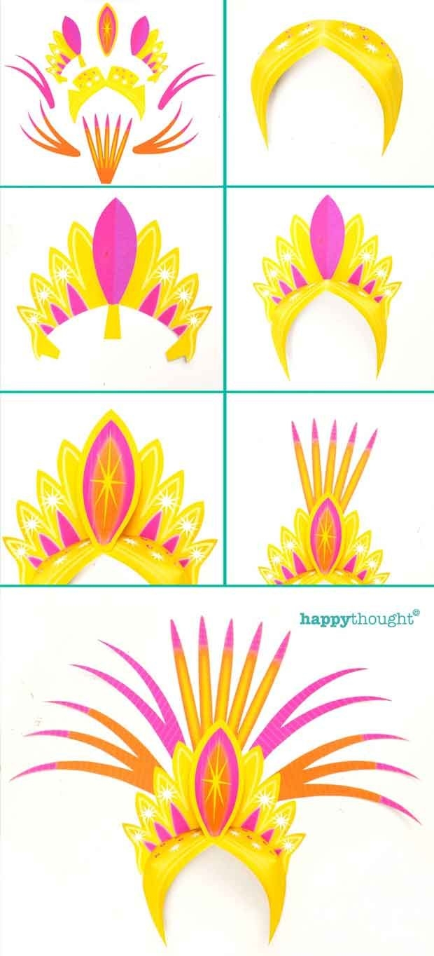 4 Printable Carnival Headpiece Templates Diy Carnival Carnival Design Carnival