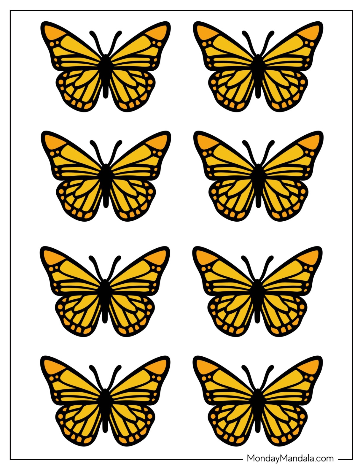 Free Printable 3D Butterfly Template