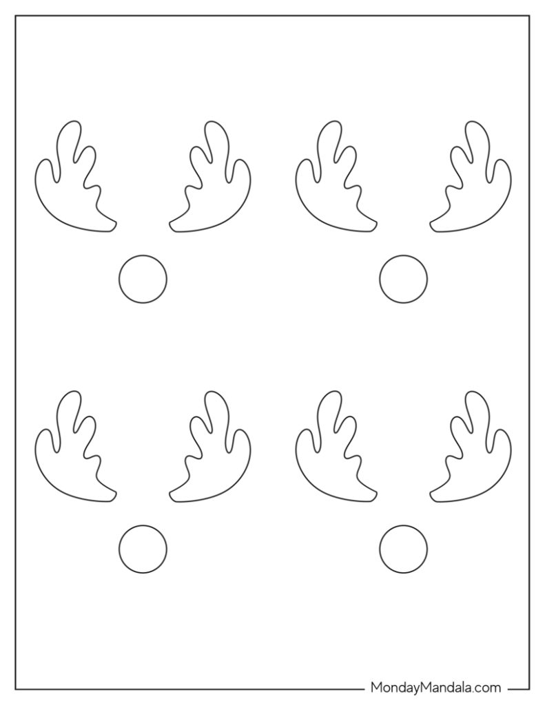 Reindeer Antlers Template Free Printable