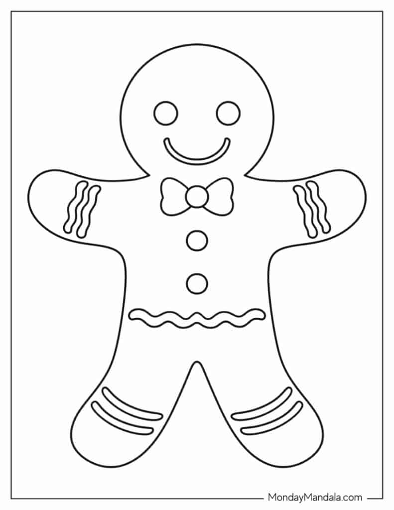 Gingerbread Man Template Printable Free