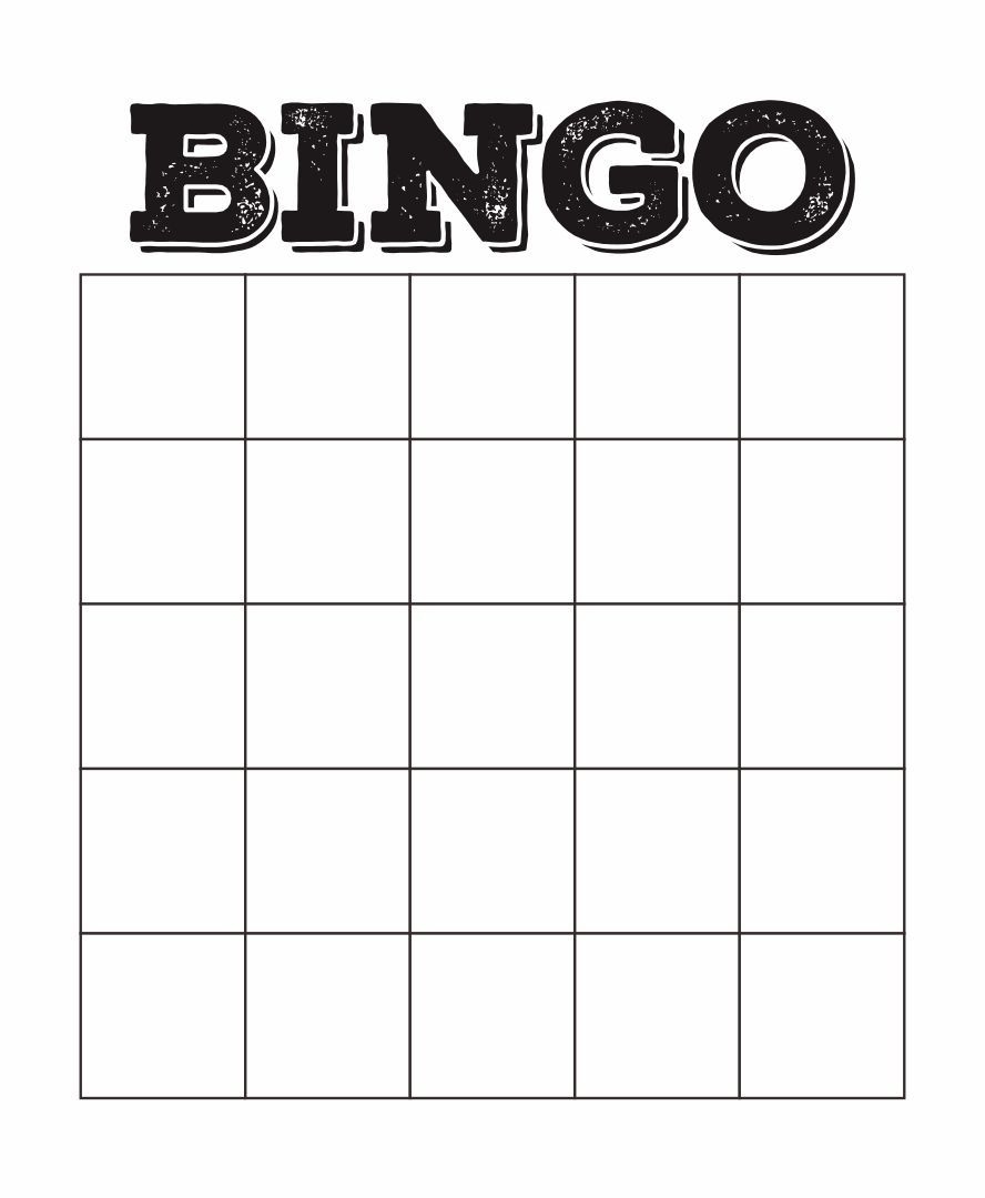 Blank Bingo Template Printable