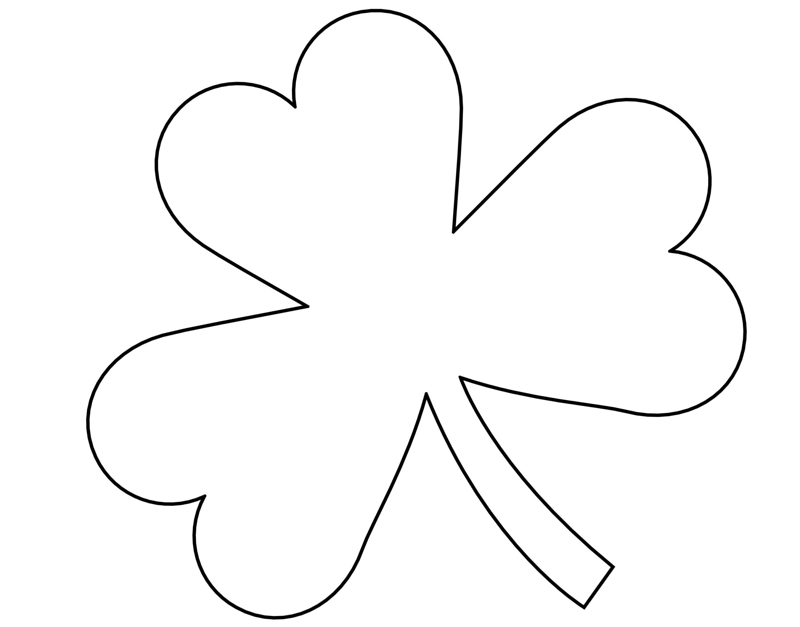 5 Best Images Of Four Leaf Shamrock Template Printable St Templates Printable Free Shamrock Template Leaf Coloring Page