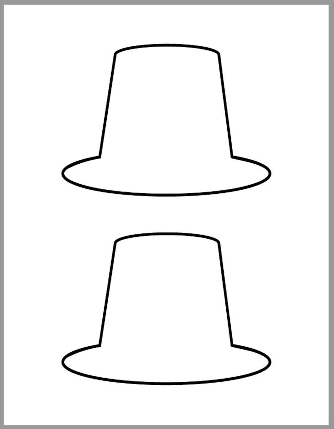 5 Inch Pilgrim Hat Template thanksgiving Crafts printable Pilgrim Cutout preschool Crafts coloring Page classroom Decor large Pilgrim Hat Etsy