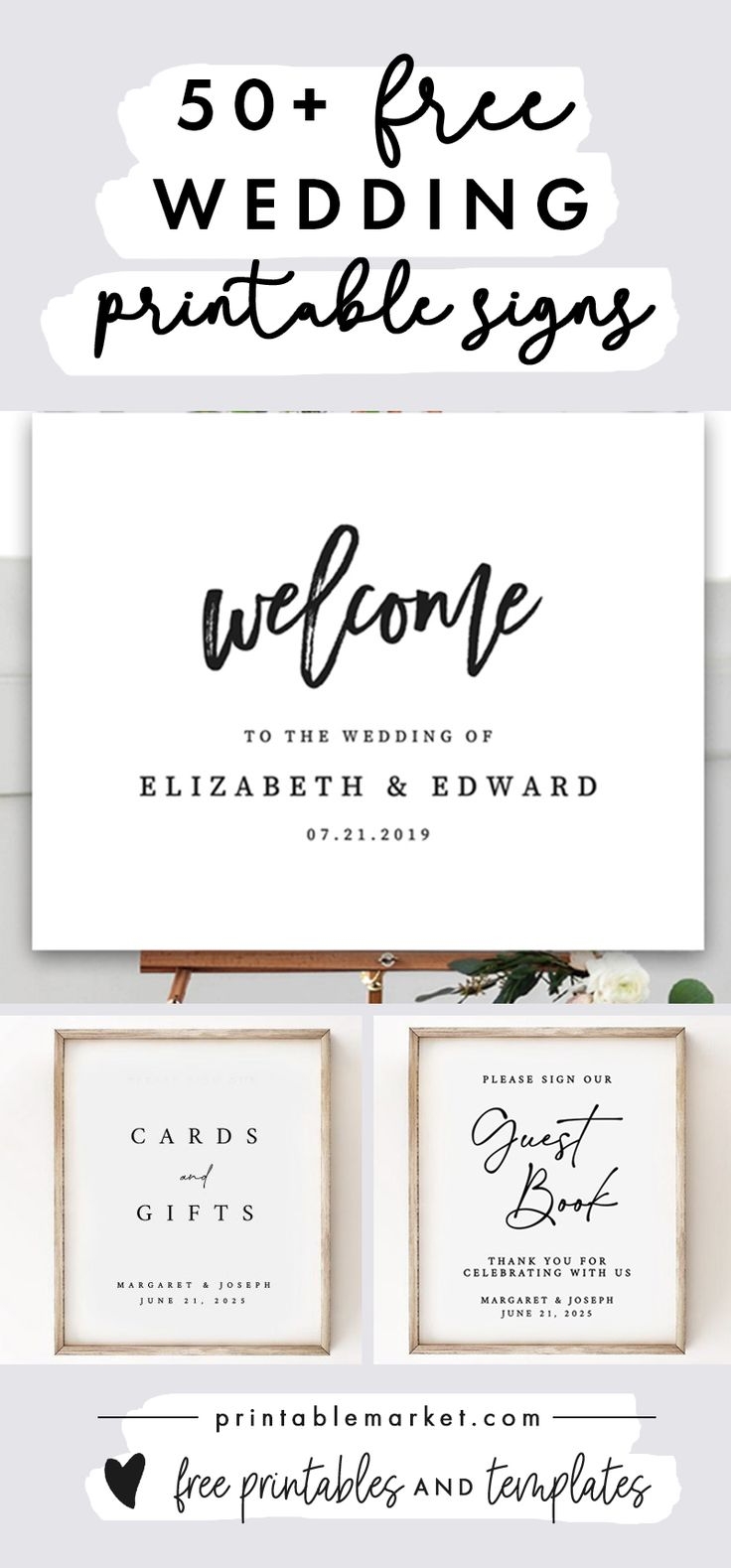 Free Wedding Printables Templates