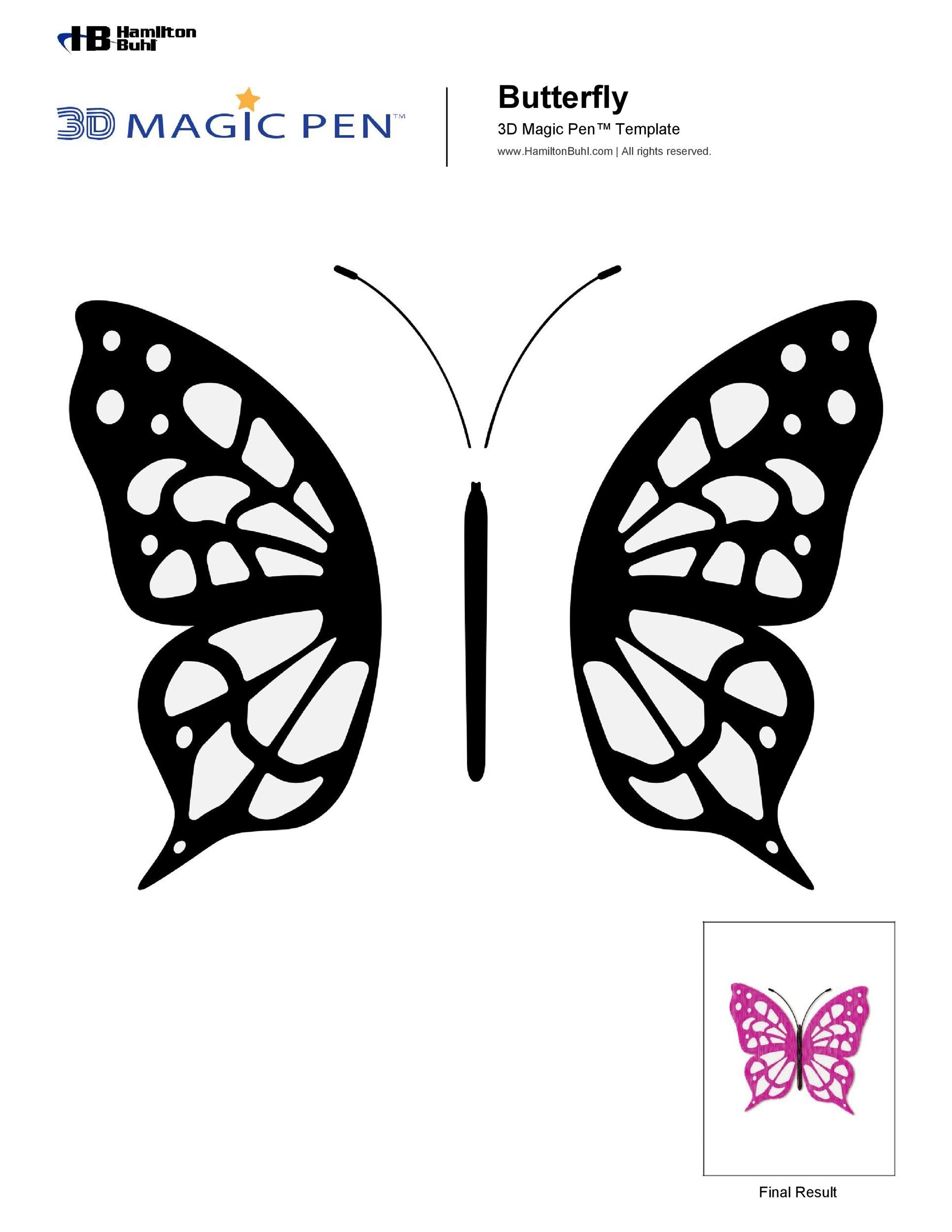 Printable Butterfly Body Template