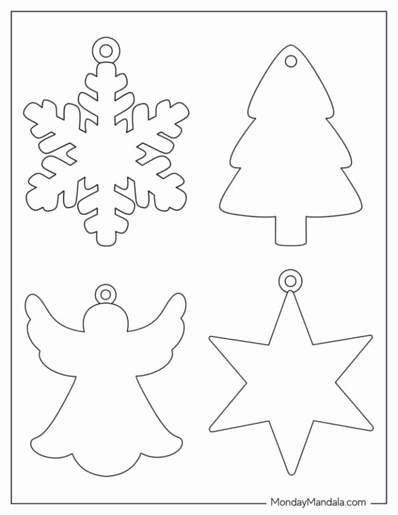 52 Printable Christmas Ornaments Free PDF Templates 