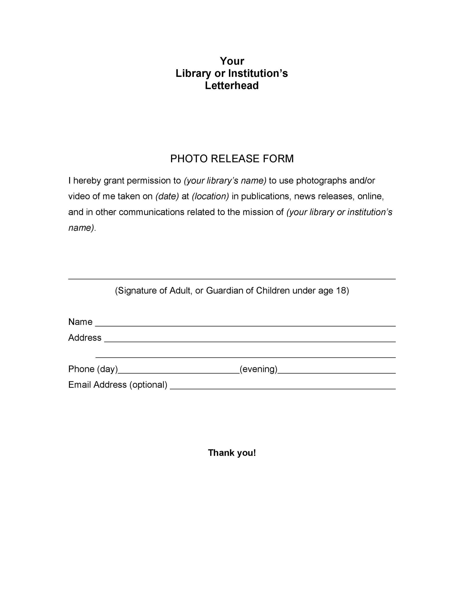 Printable Social Media Consent Form Template