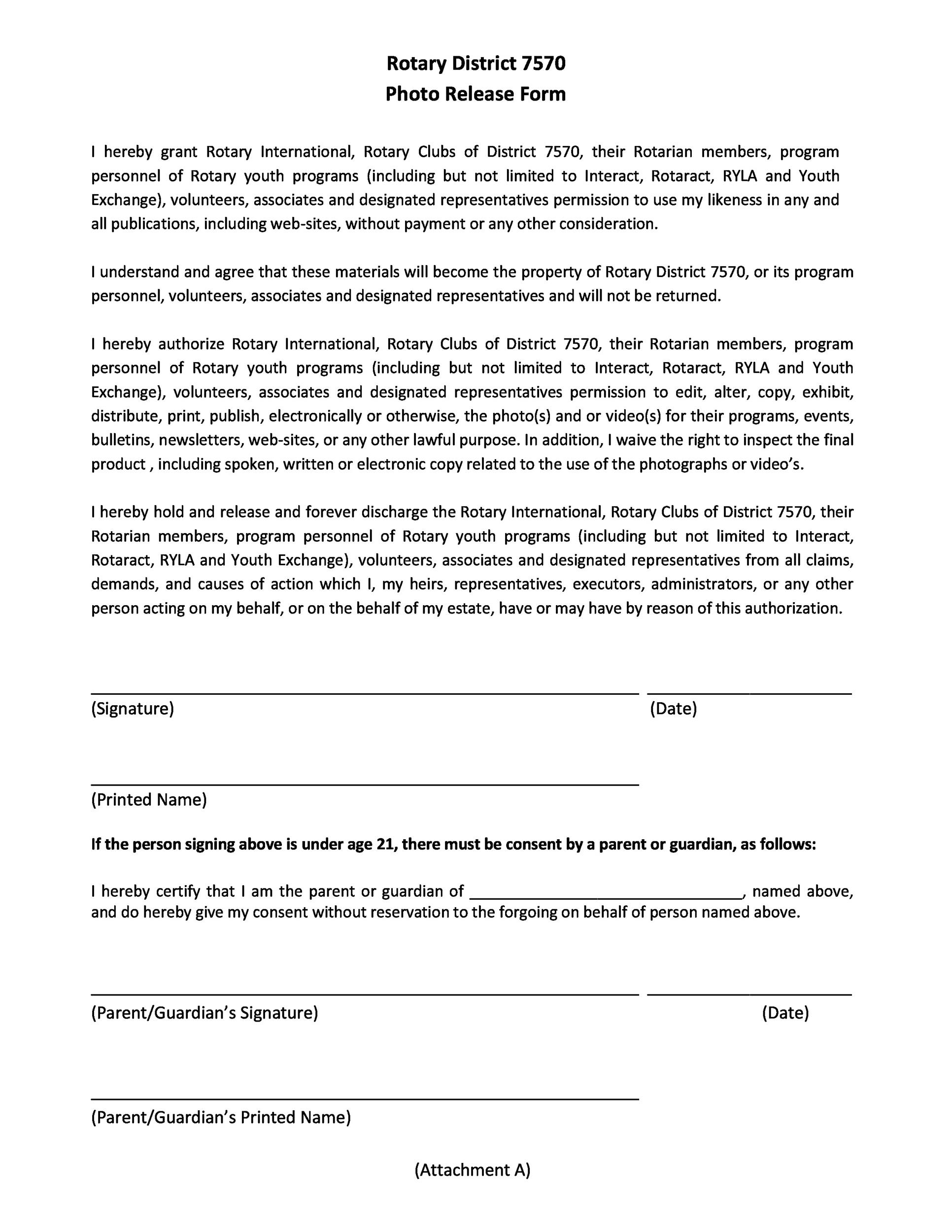 Printable Social Media Consent Form Template