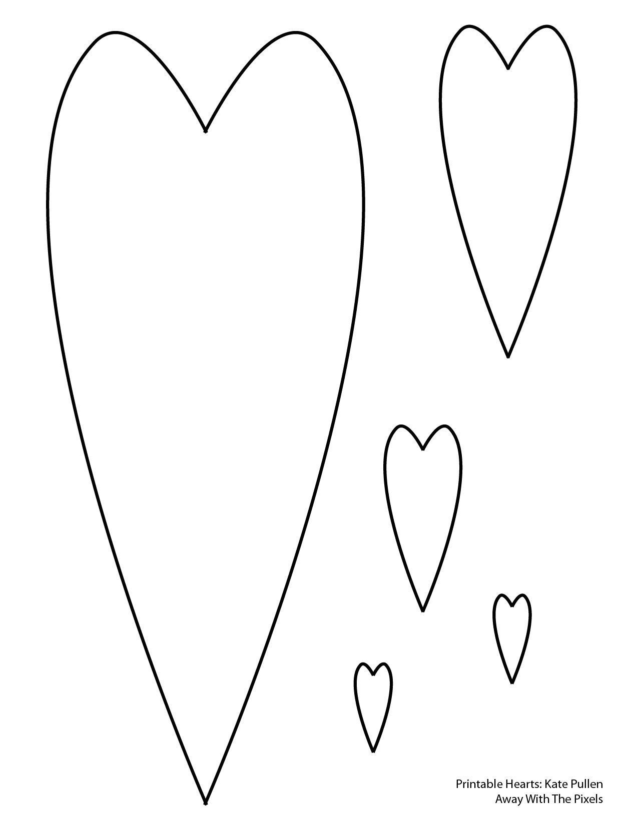 Free Printable Heart Shape Template