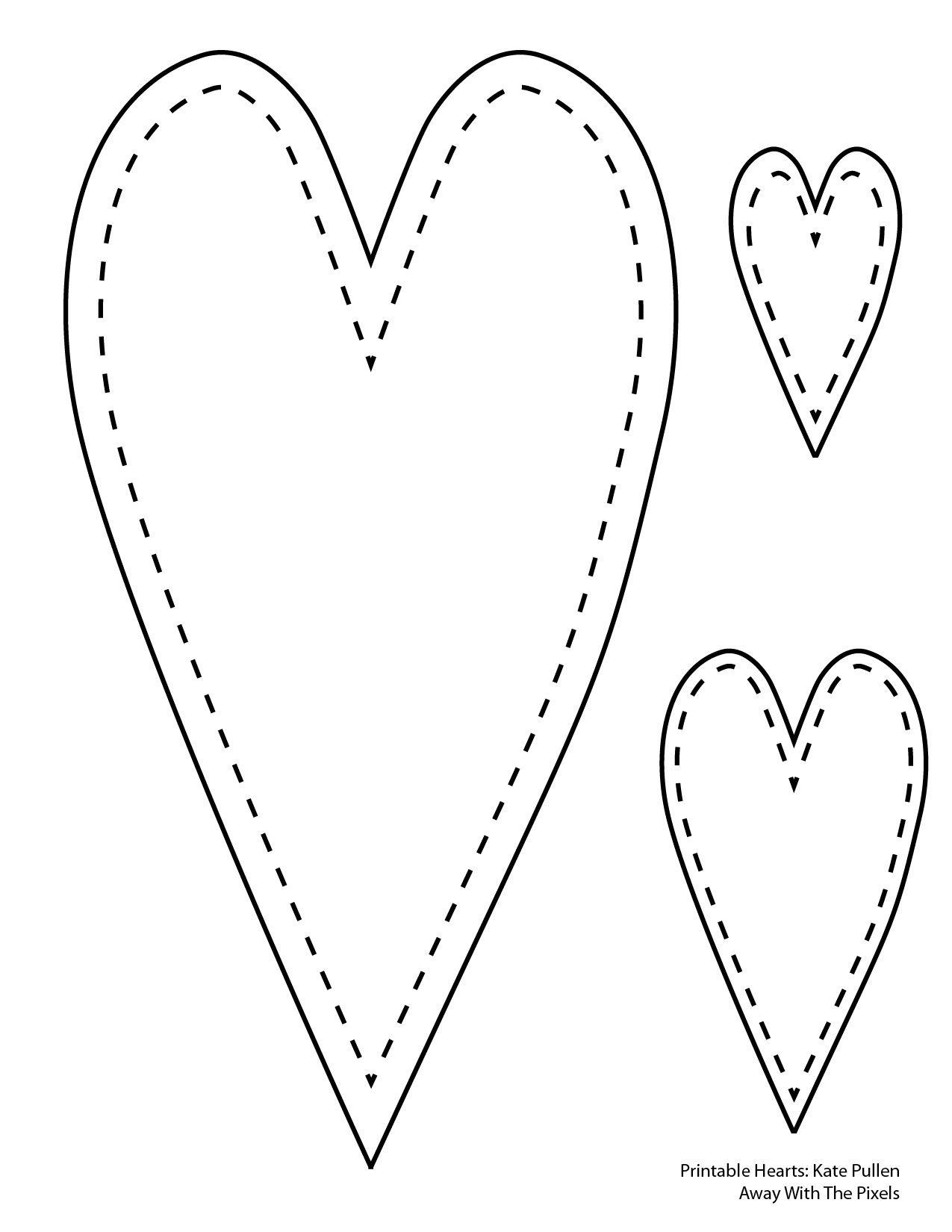 Free Printable Heart Shape Template