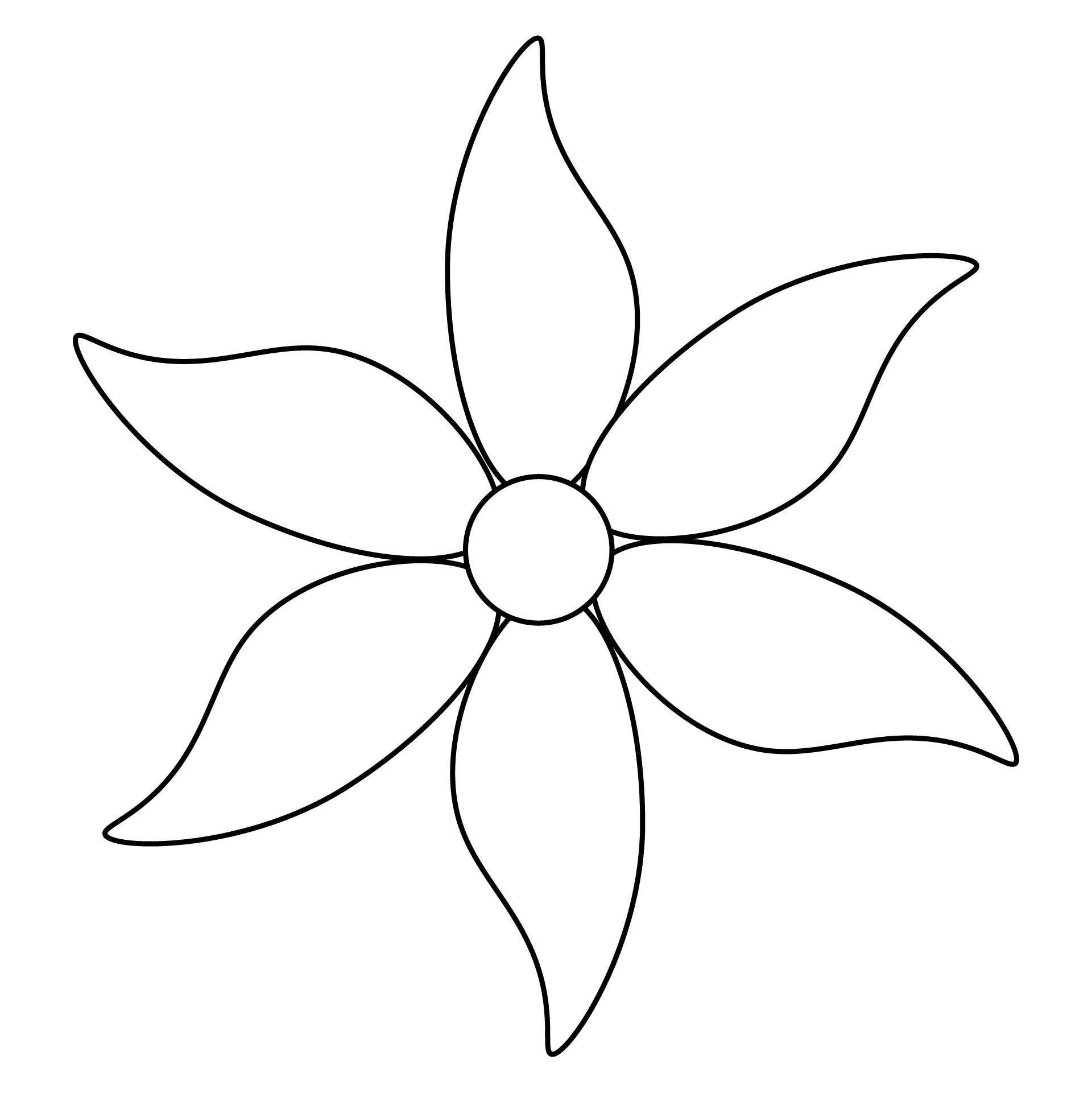 6 Petal Flower Template Flower Templates Printable Flower Templates Printable Free Flower Template
