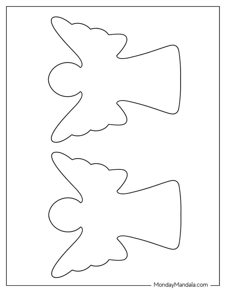 Printable Paper Angel Template