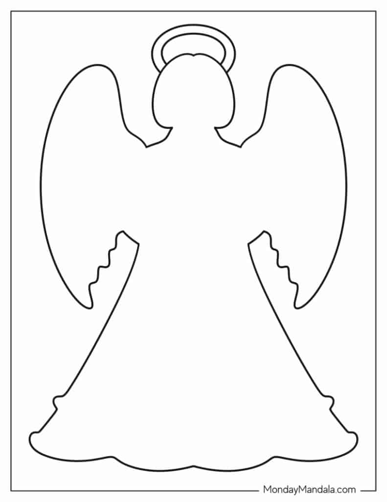 Printable Paper Angel Template