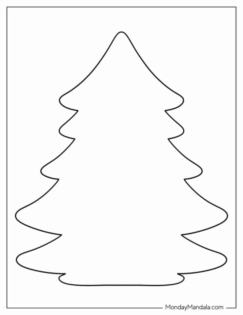 Large Printable Christmas Tree Template