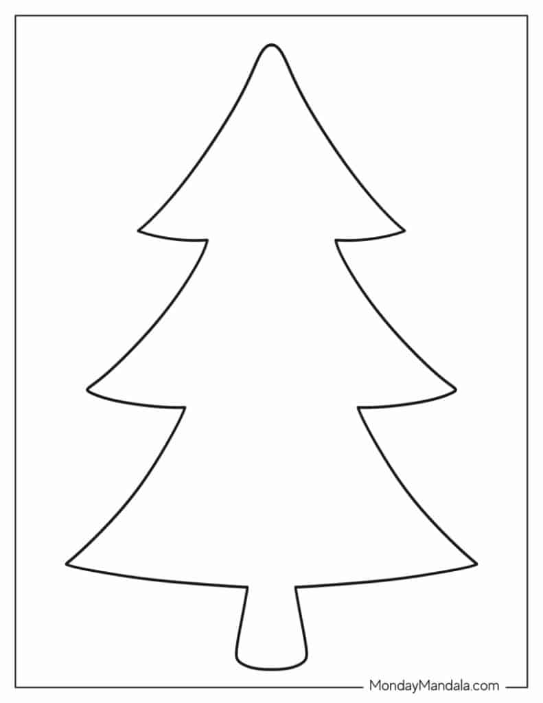 Large Printable Christmas Tree Template