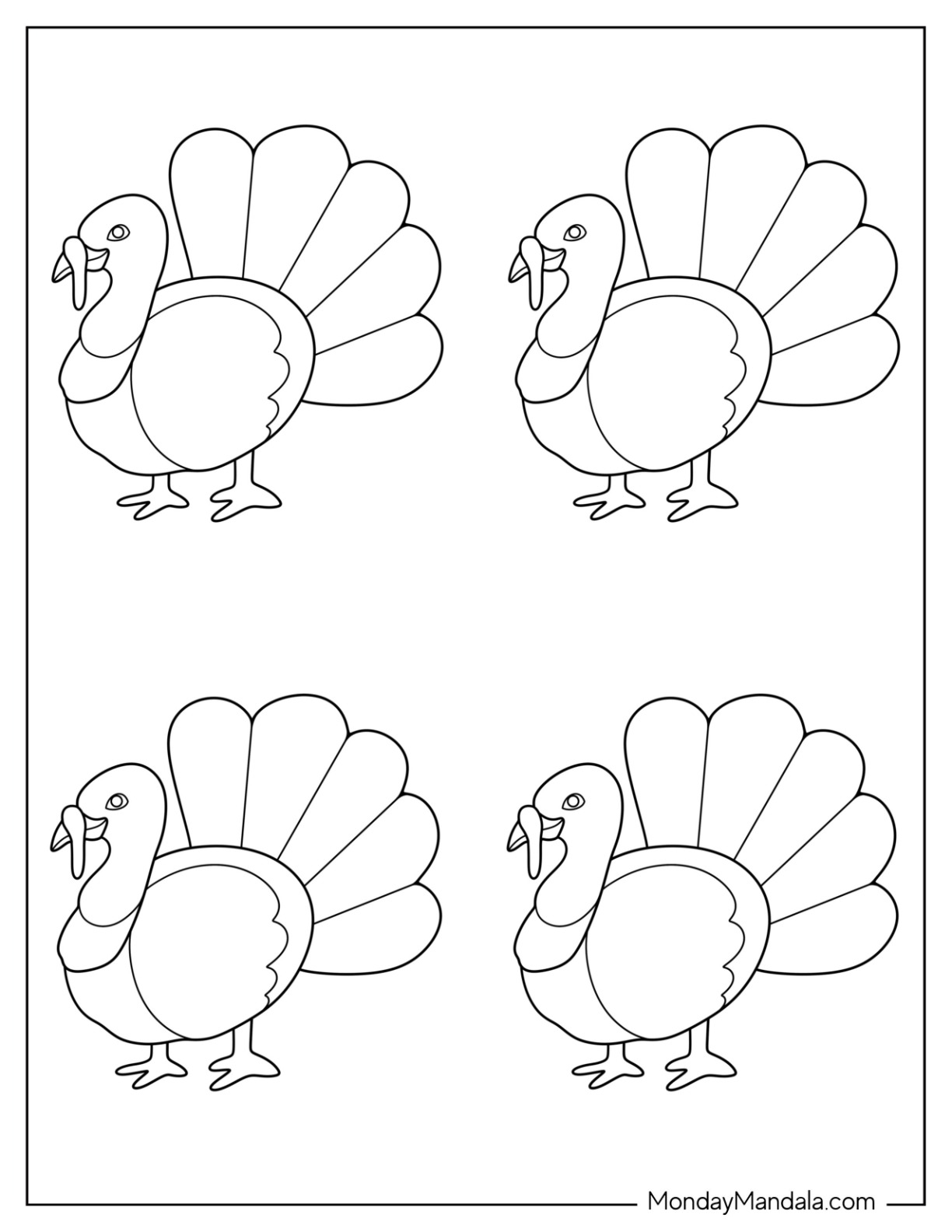 Turkey Template Printable Free