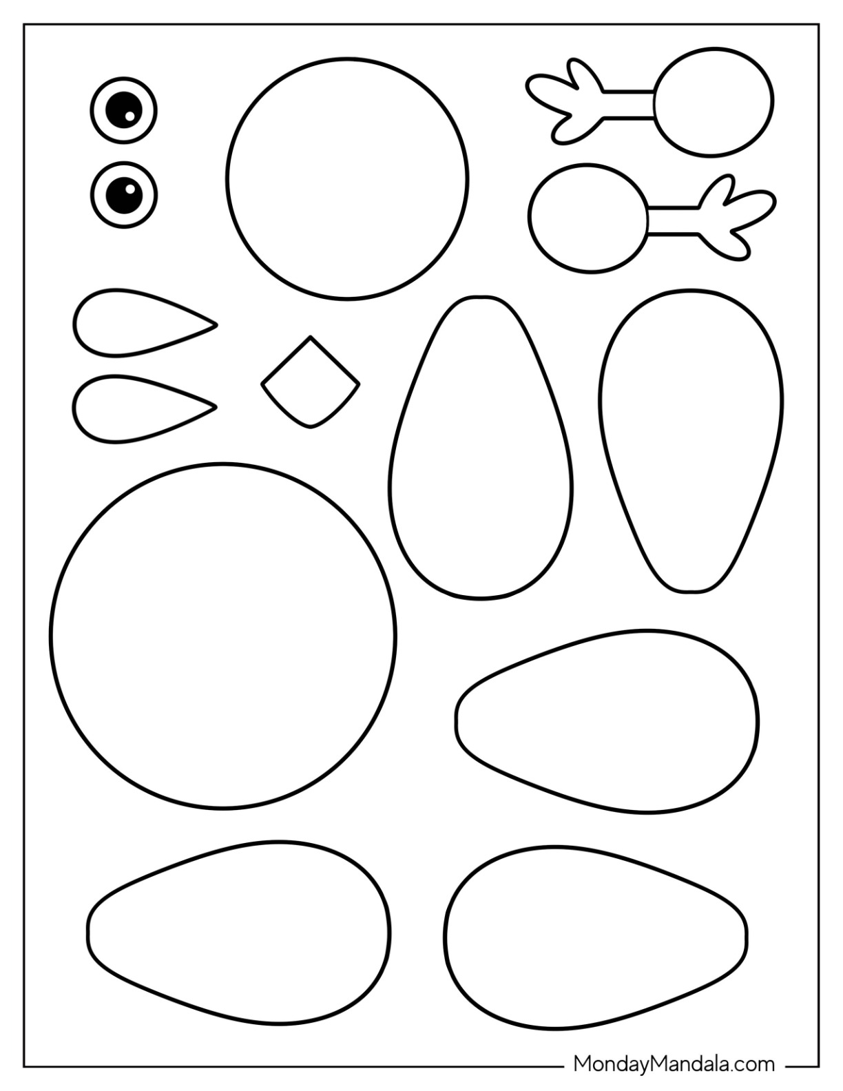 Turkey Body Template Printable