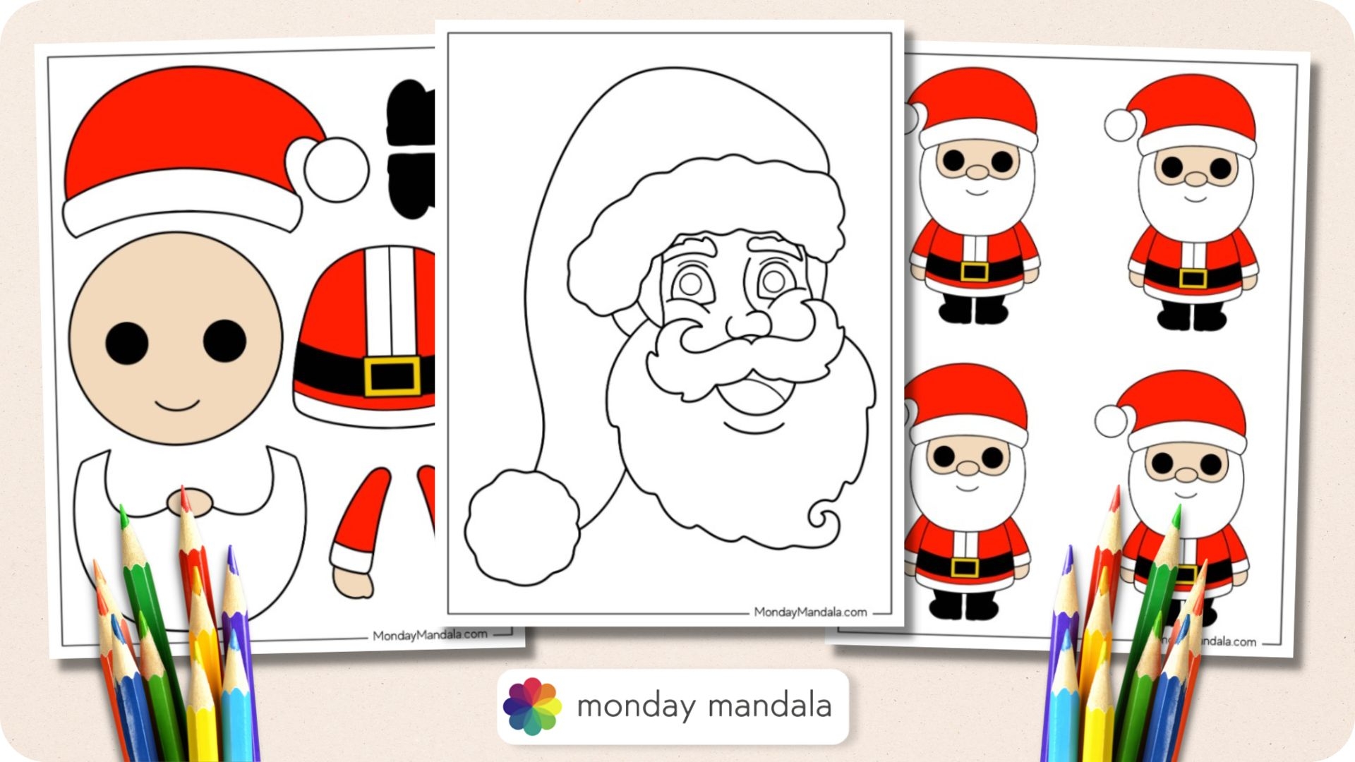 Printable Santa Cut Out Template
