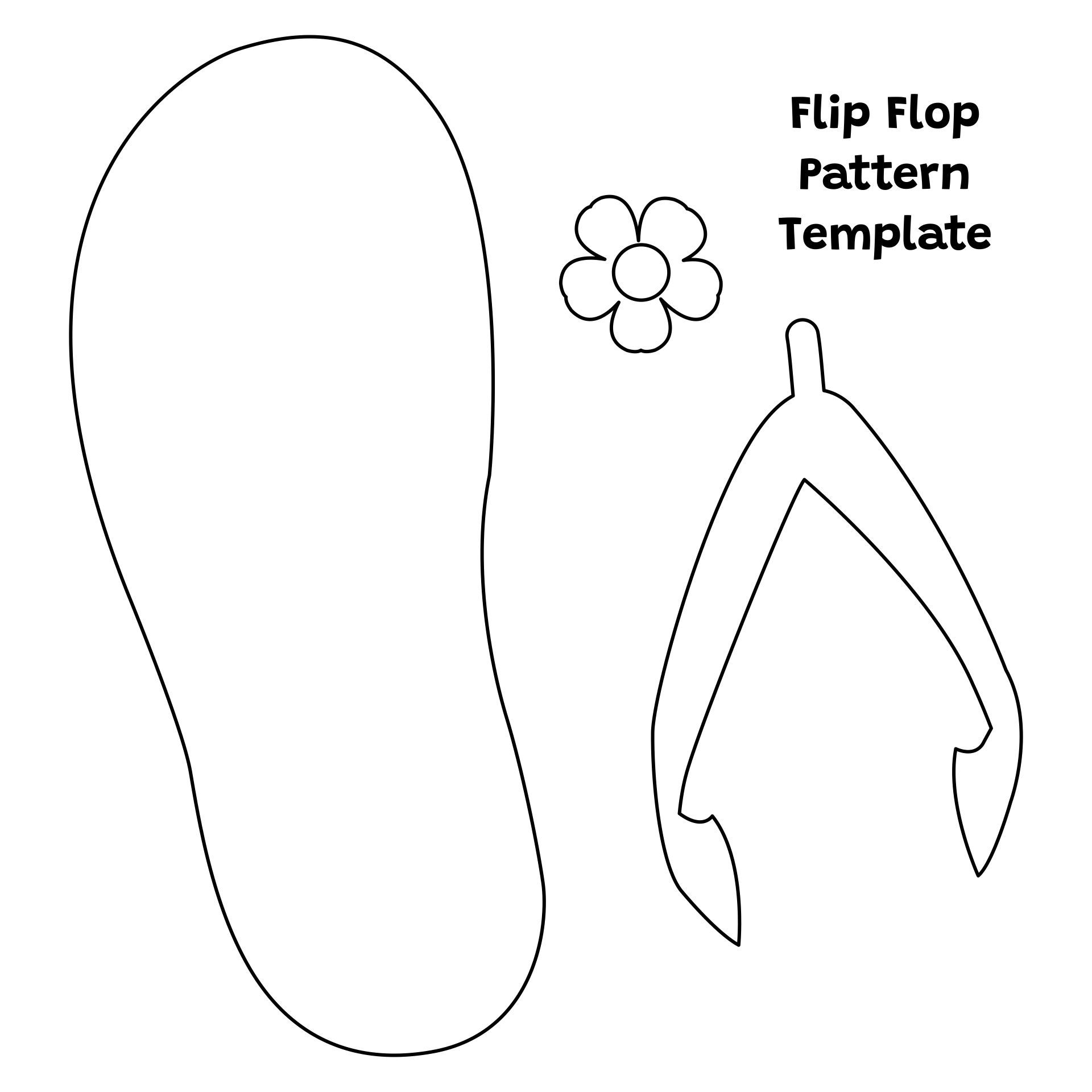 Printable Flip Flop Template
