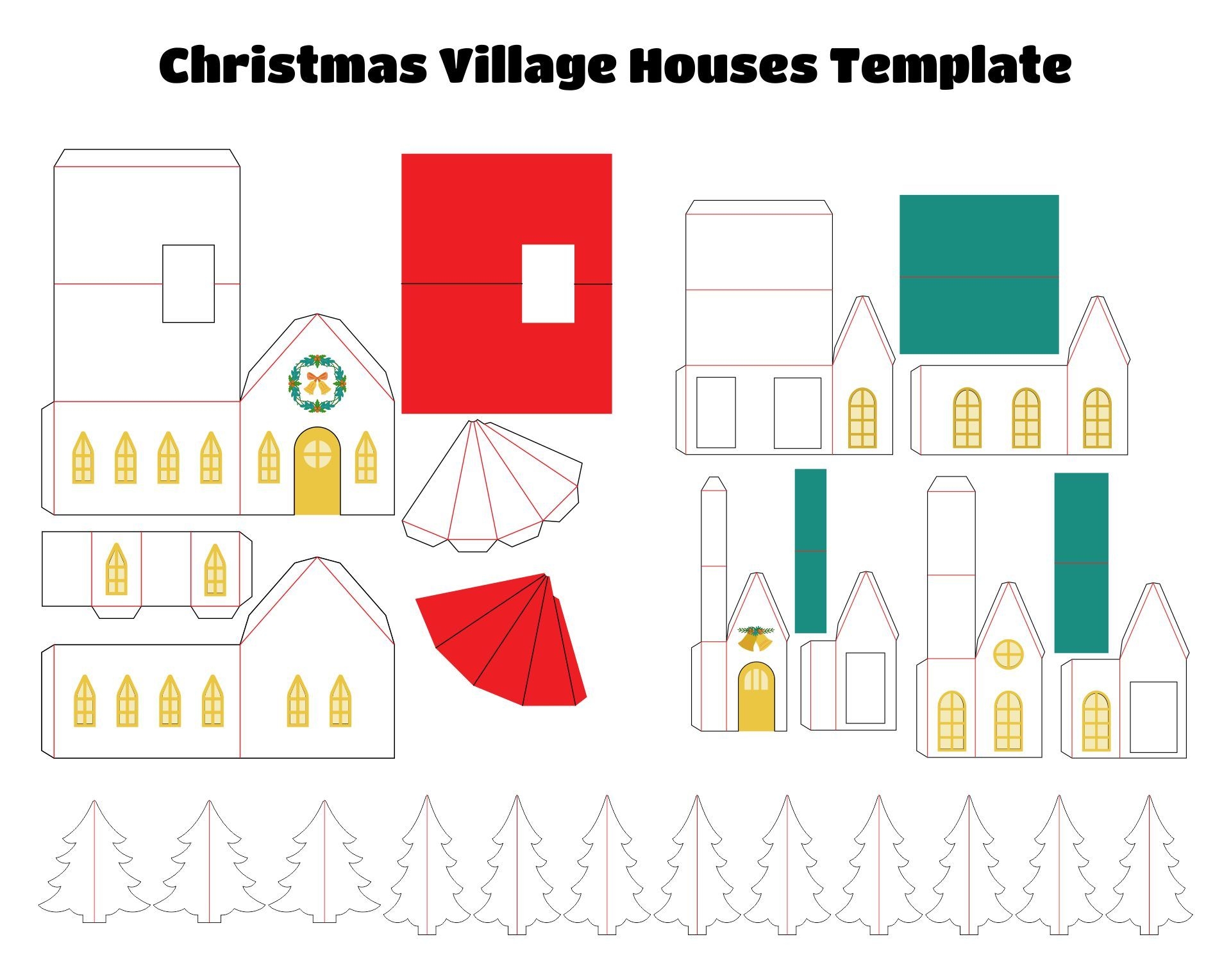 7 Best Free Printable Christmas Village Houses PDF For Free At Printablee Diy Christmas Village Diy Christmas Village Houses Free Christmas Printables