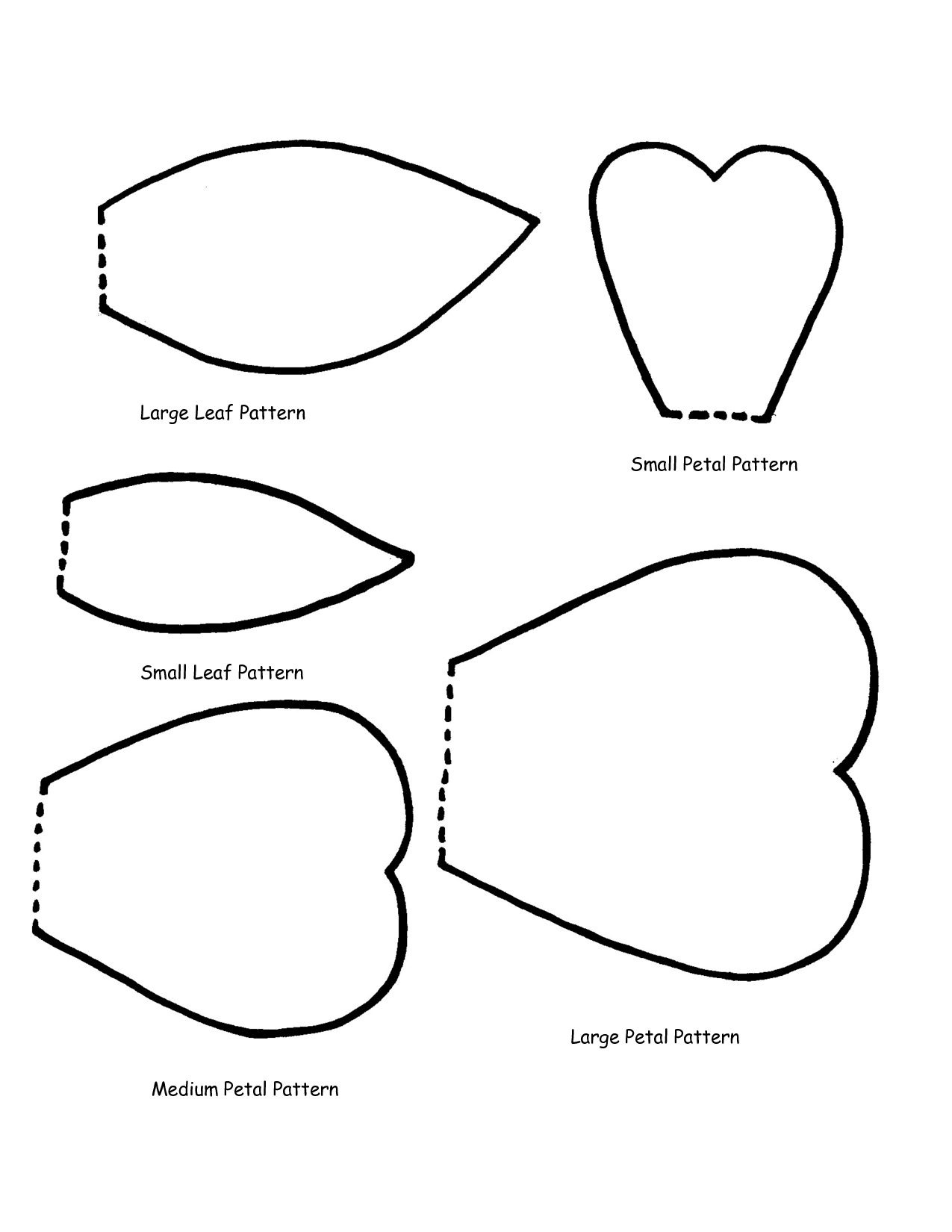 Free Printable Flower Petal Template Pattern