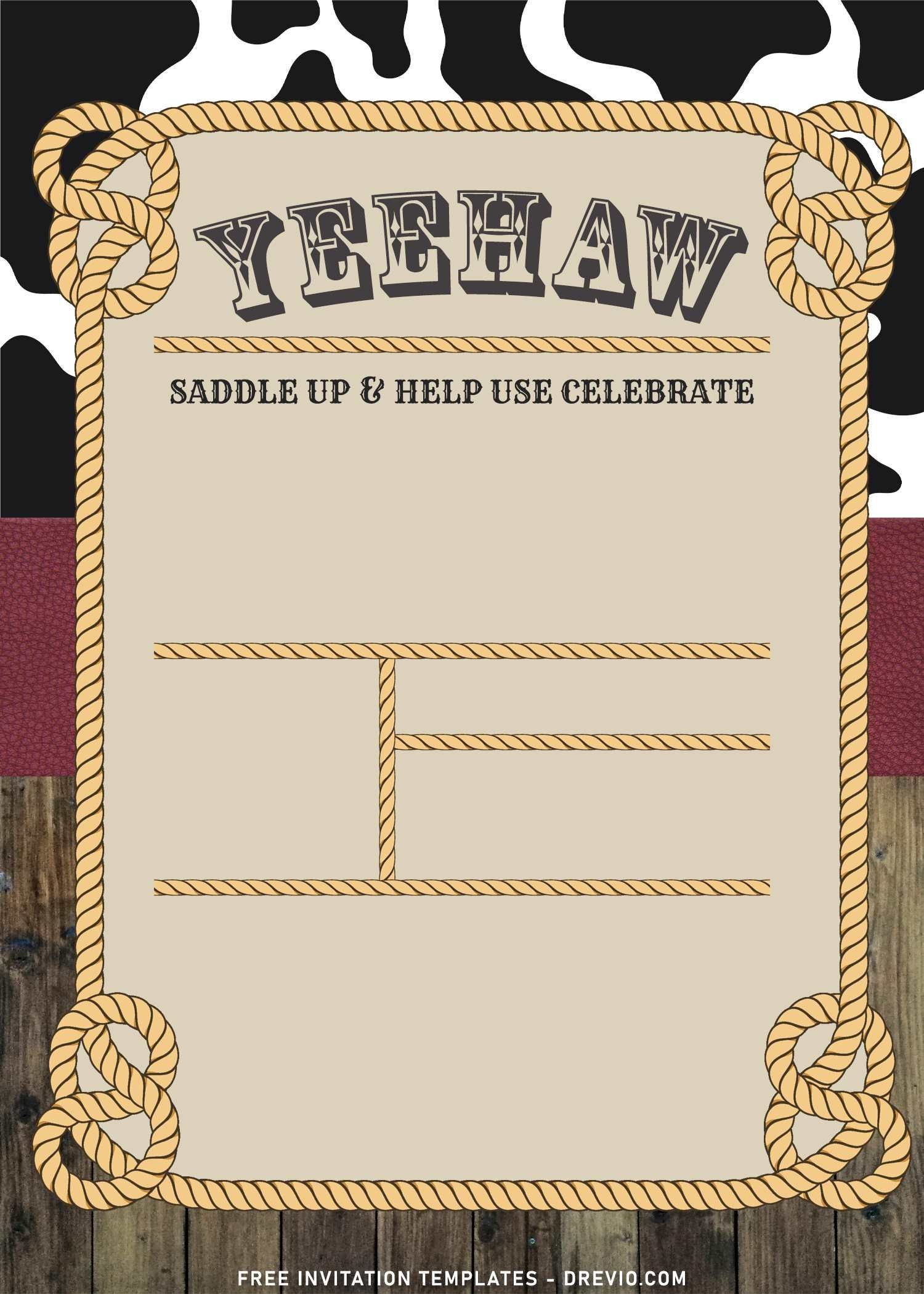 7 Yee Haw Western Cowboy Birthday Invitation Templates Invitaciones De Cumplea os Para Imprimir Gratis Imprimibles Para Fiestas Gratis Invitaciones