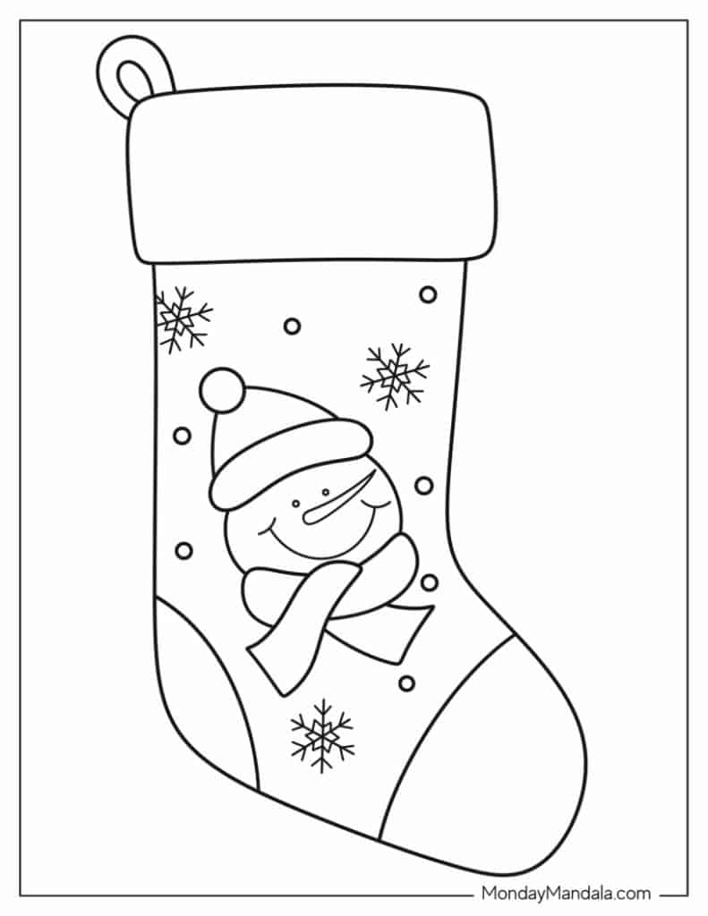 Large Printable Stocking Template