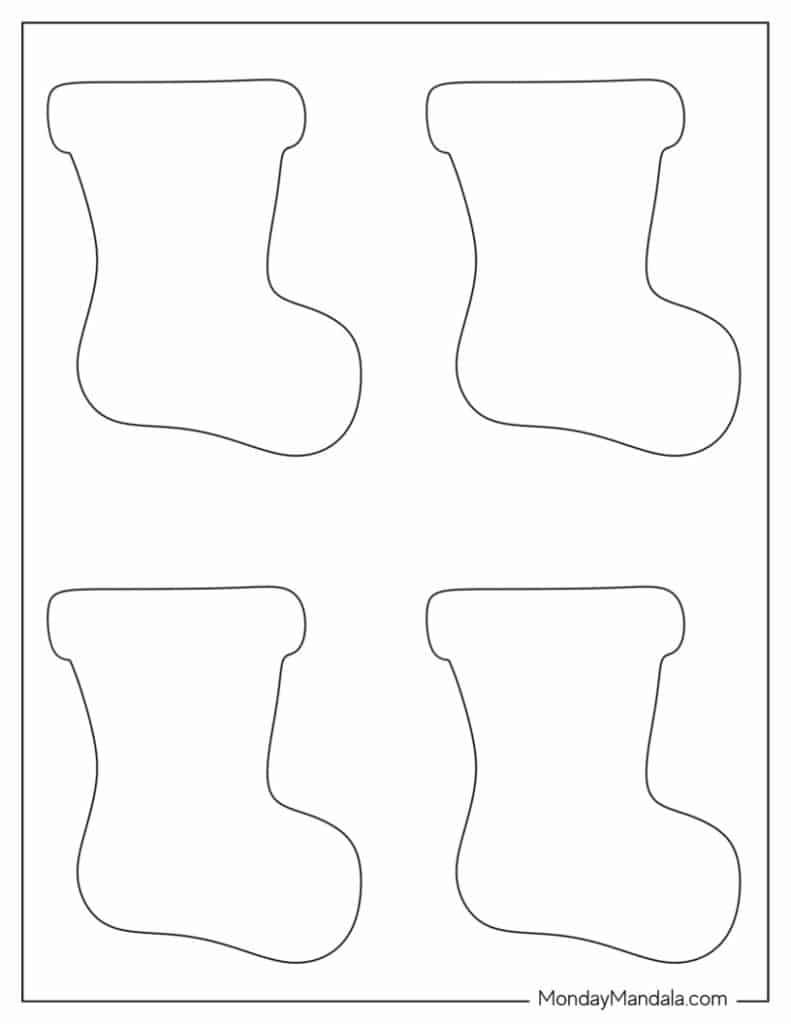 70 Christmas Stocking Templates Free PDF Printables 