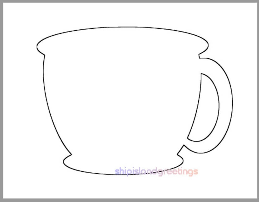 8 5 Inch Tea Cup Template printable Tea Cup coffee Cup Template tea Party Decor coffee Shop Cutouts bridal Shower Diy printable Cutouts Etsy Denmark