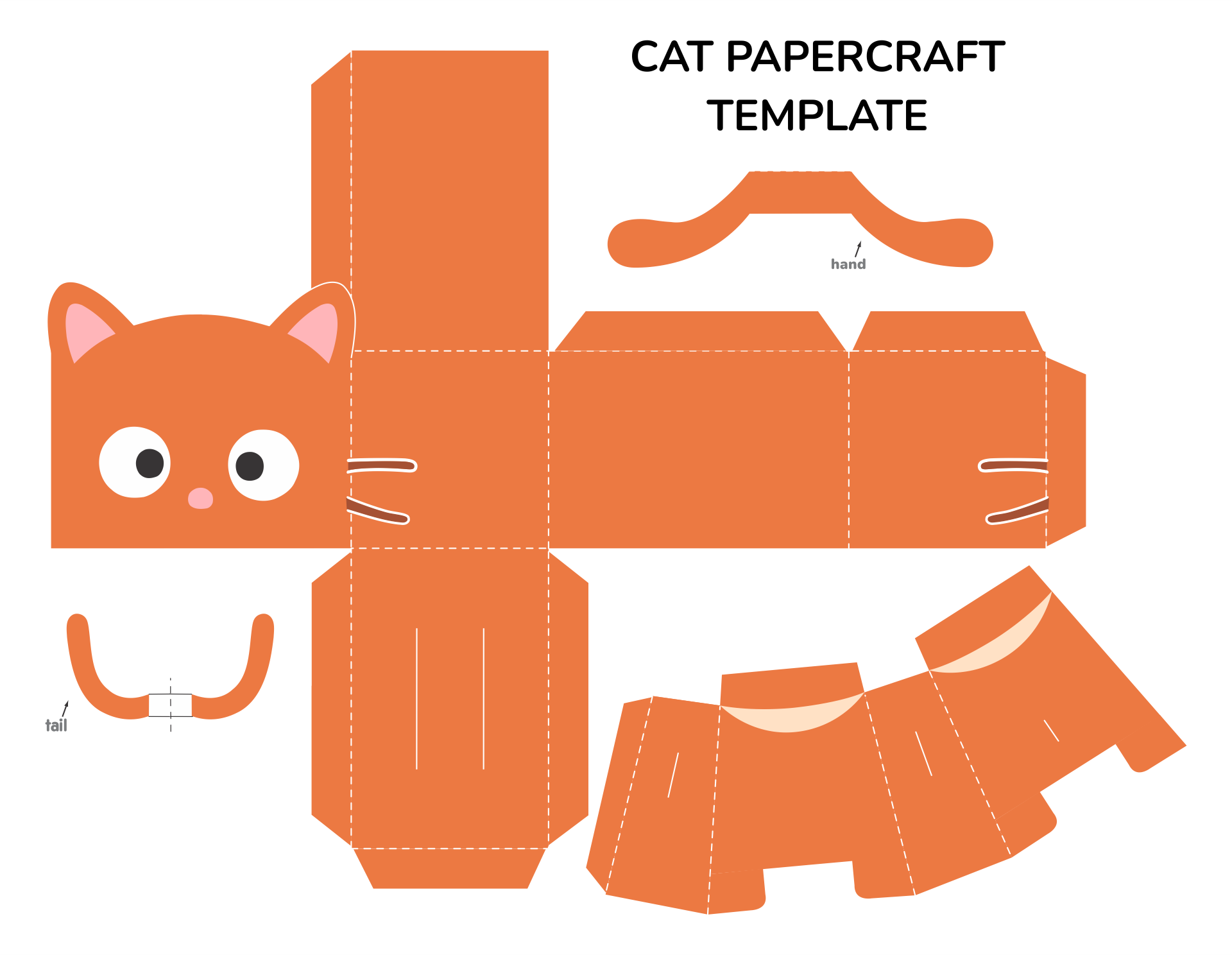 Printable Cat Craft Template