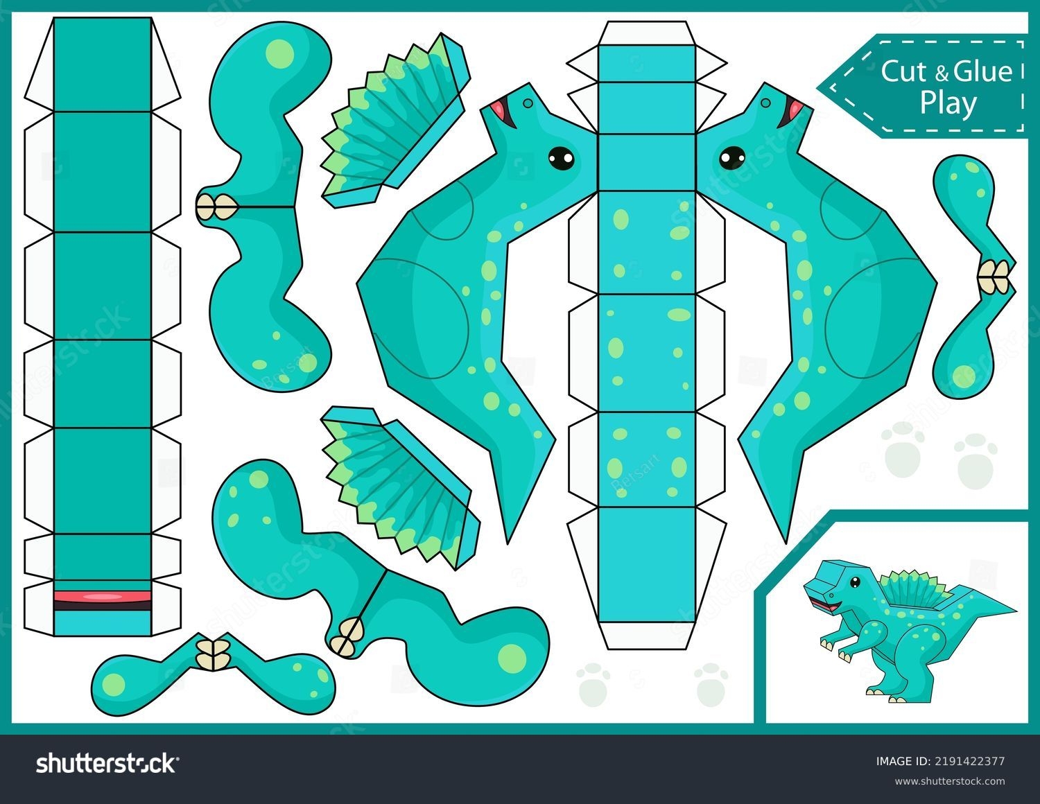 9 802 Animal Paper Craft Template Images Stock Photos 3D Objects Vectors Shutterstock