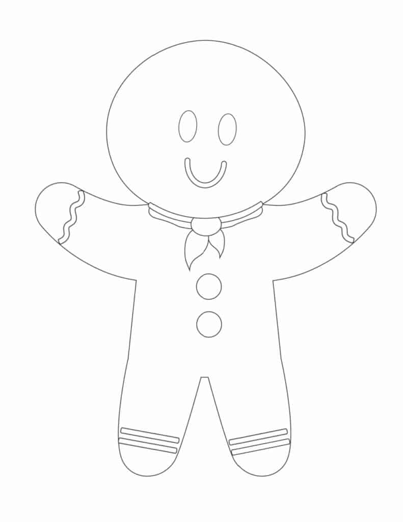 Large Printable Gingerbread Man Template