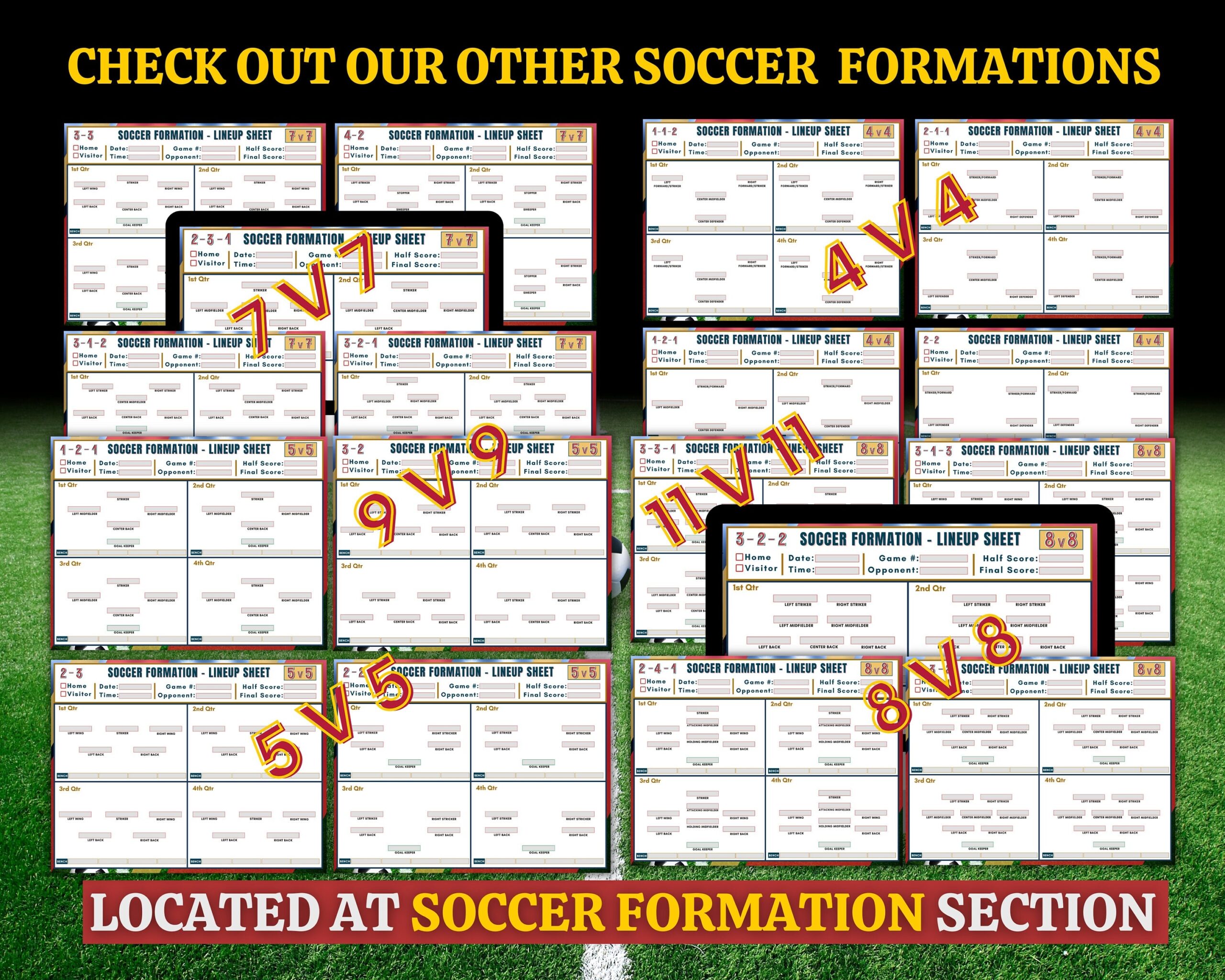 9v9 Soccer Formation Lineup Sheet Editable PDF Soccer Training Football Formation Soccer Coach Planner Youth Soccer Printable Template Etsy Denmark