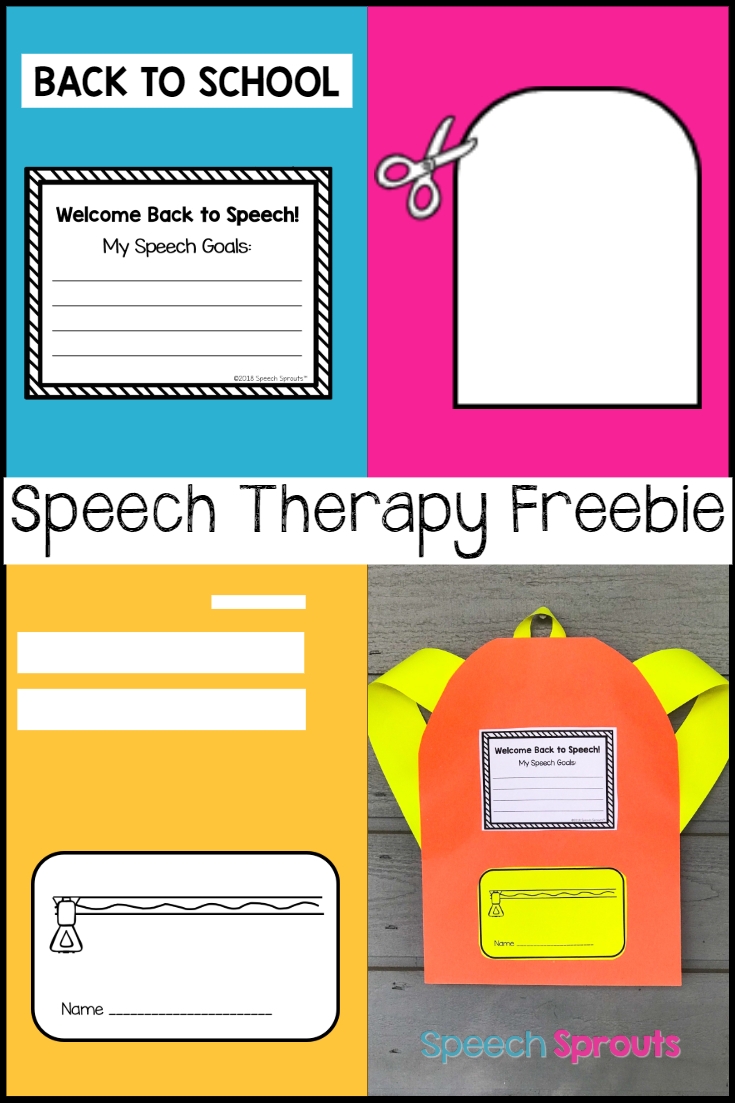 A Back To School Speech Therapy Backpack Craft Freebie Speech Sprouts