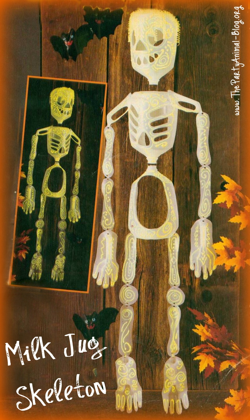 A Milk Jug Skeleton Is A Fun Recycled Craft Decoration For Halloween ThePartyAnimal Blog