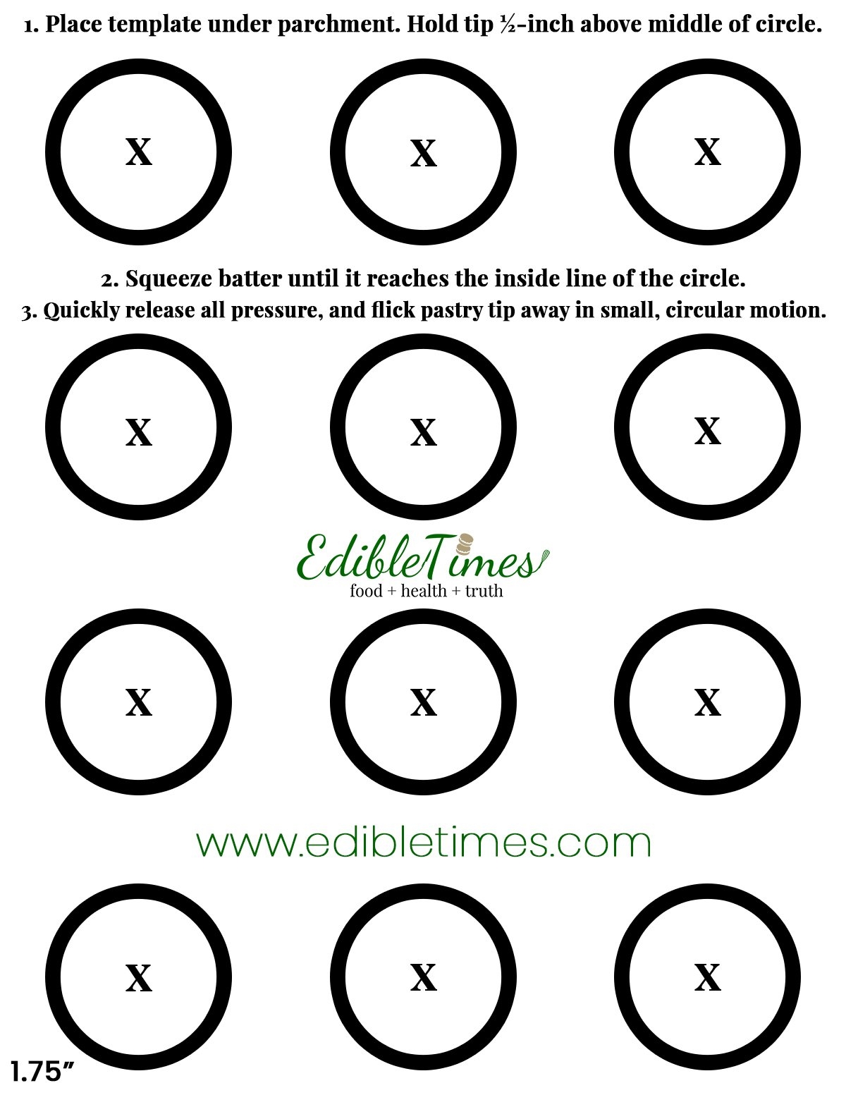 A One Stop Free Shop For Macaron Templates Edible Times